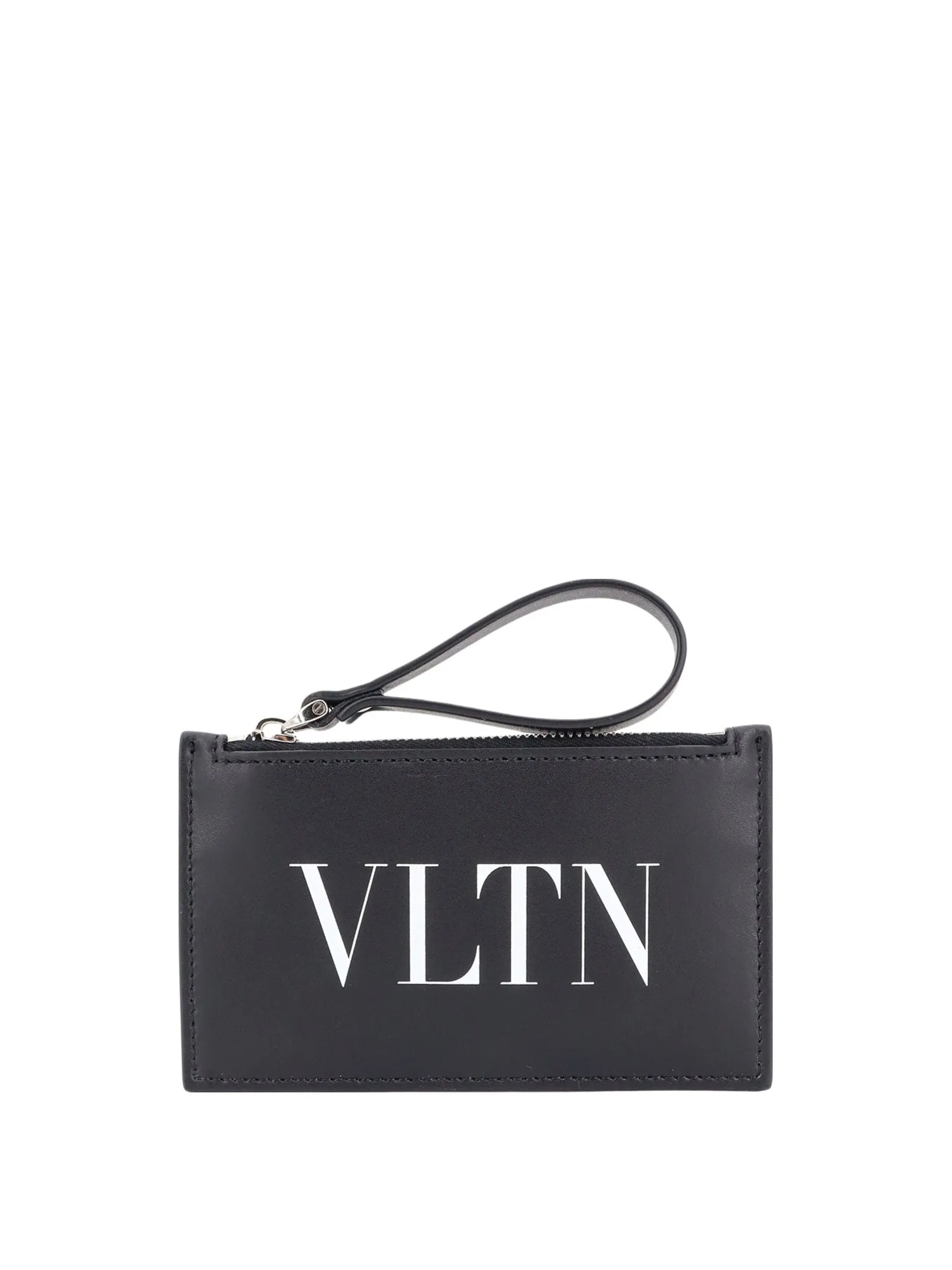 Leather Card Holder With Vltn Print