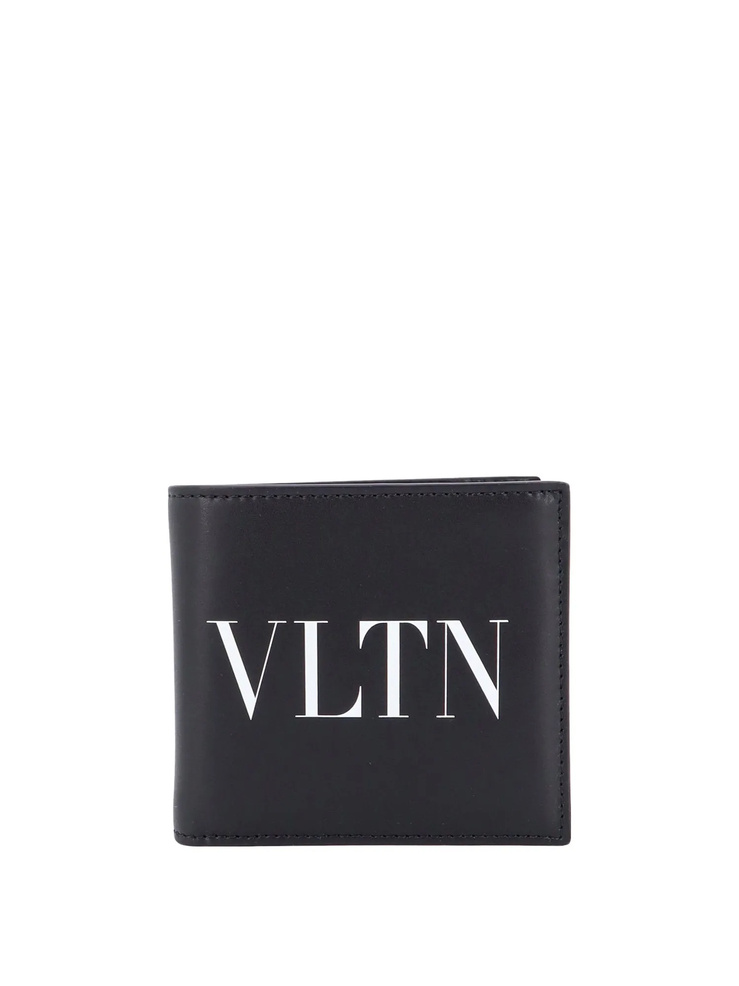 Leather Wallet With Vltn Print