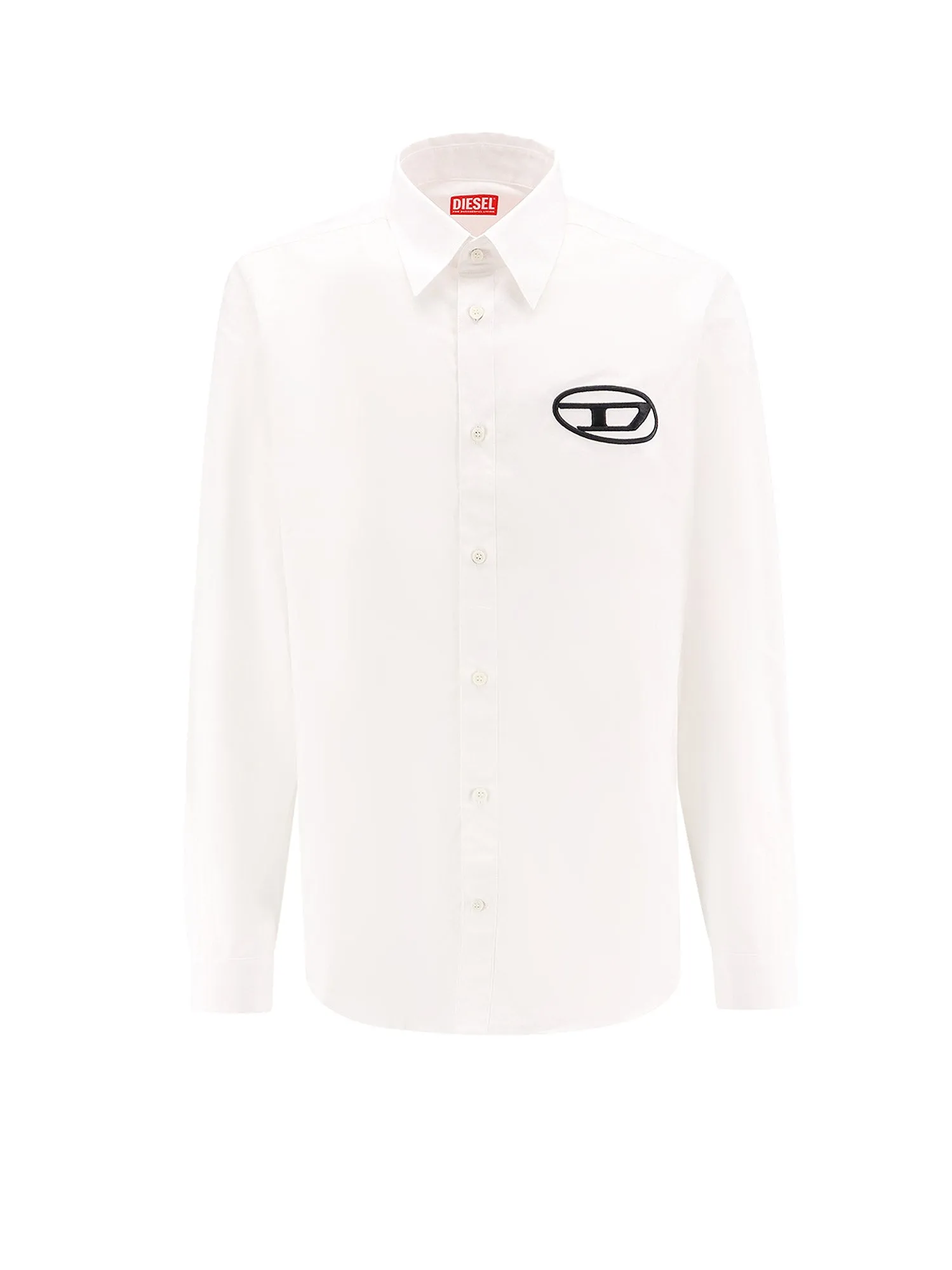 Cotton Shirt With Oval-D Embroidered Logo