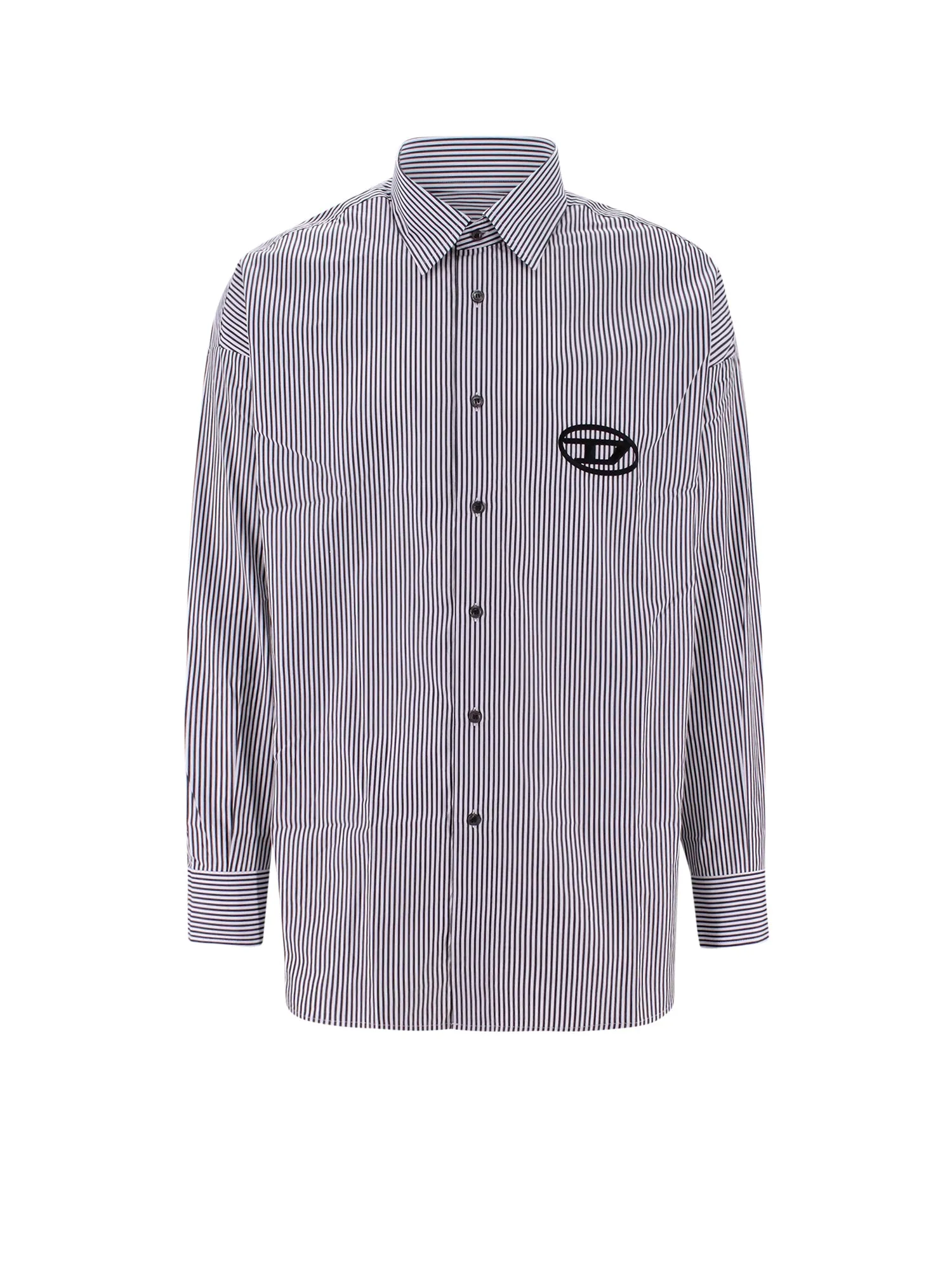 Cotton Shirt With Striped Motif