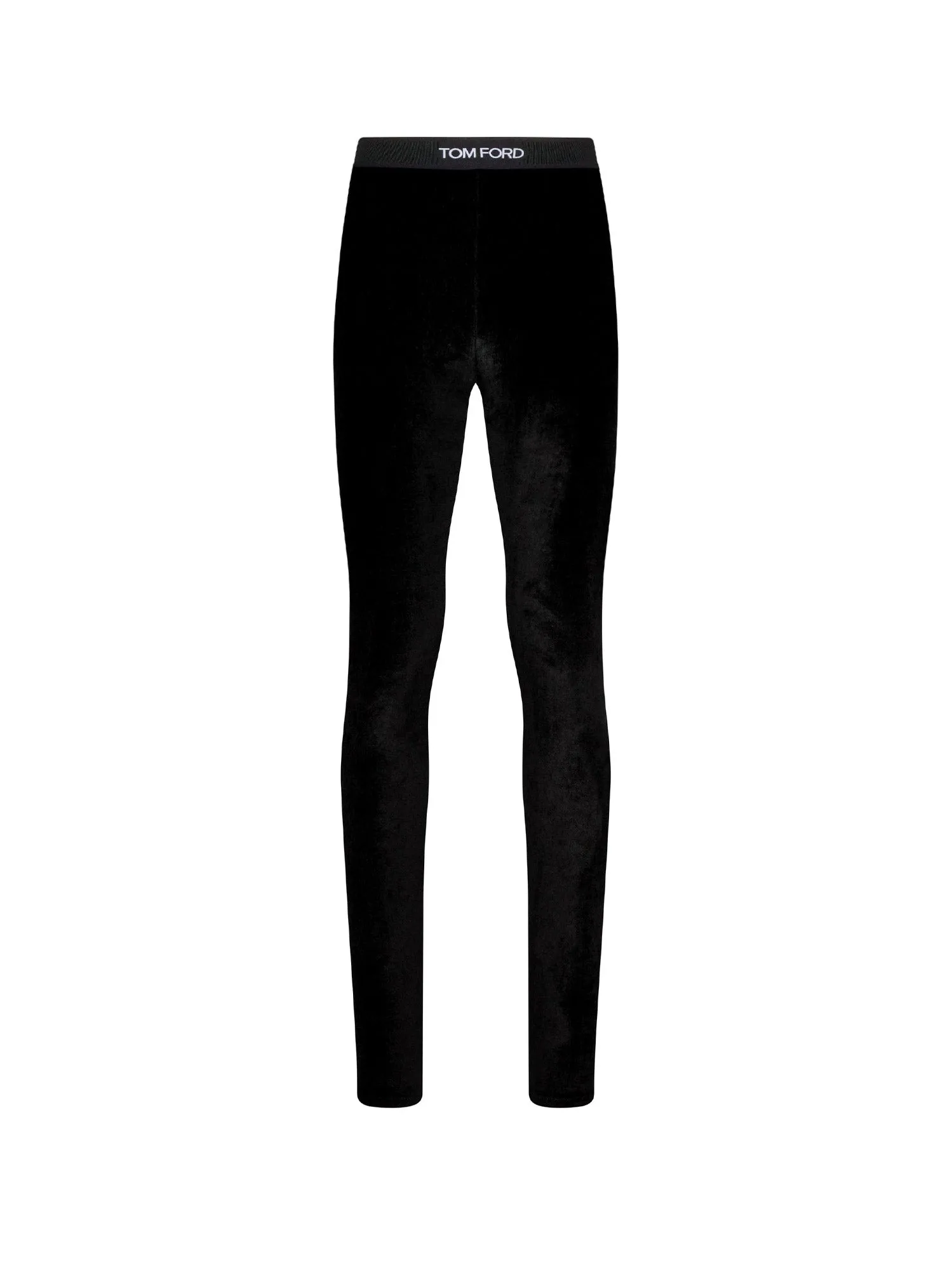 Velvet Leggings With Logo Detail