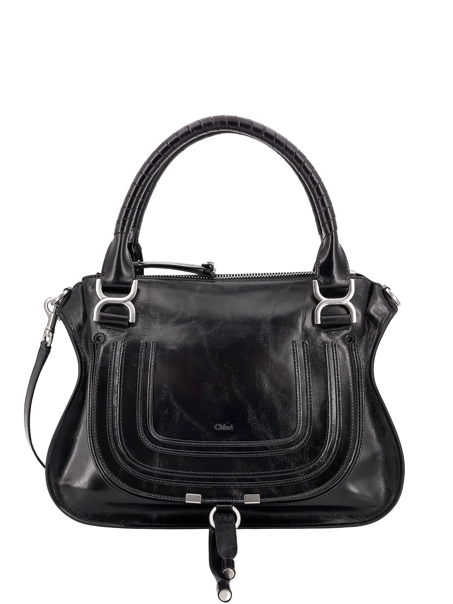 Leather Shoulder Bag With Removable Shoulder Strap