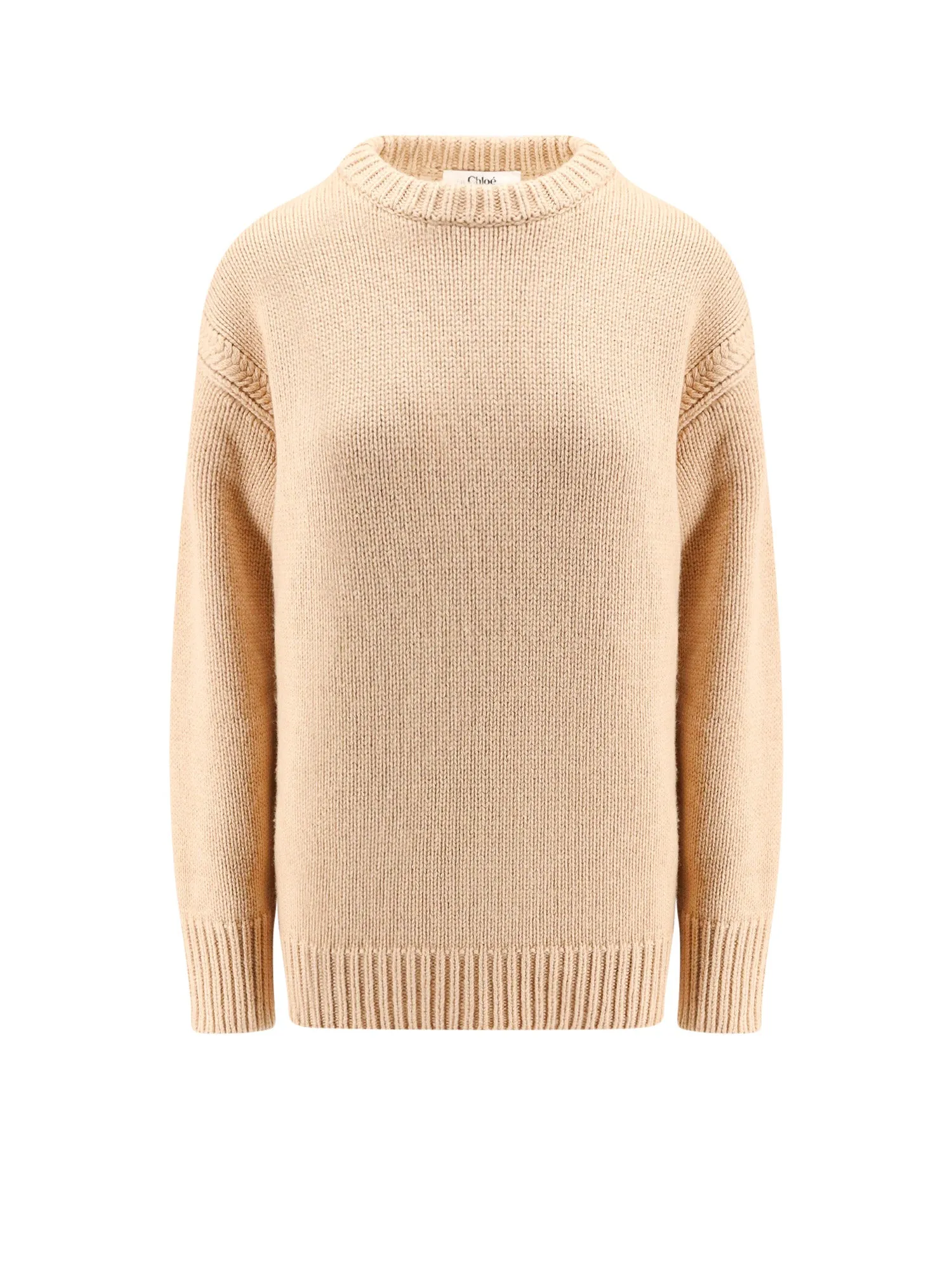 Cotton And Cashmere Wool Sweater With Iconic Metal Detail