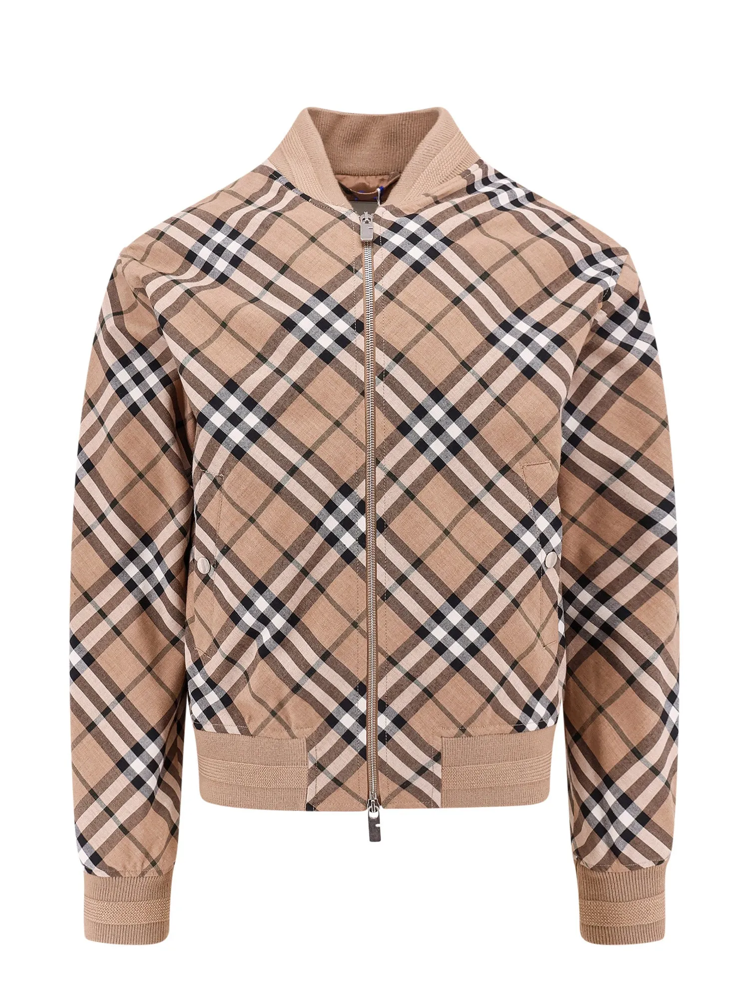 Wool Blend Jacket With Check Print
