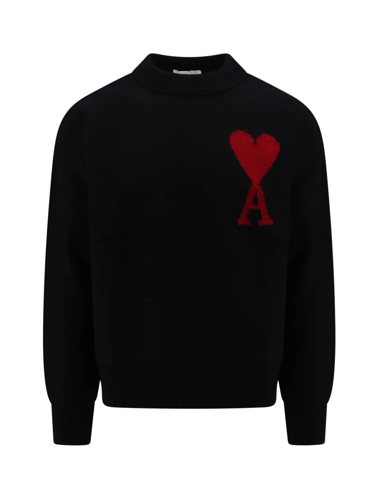 Virgin Wool Sweater With Ebroidered Logo