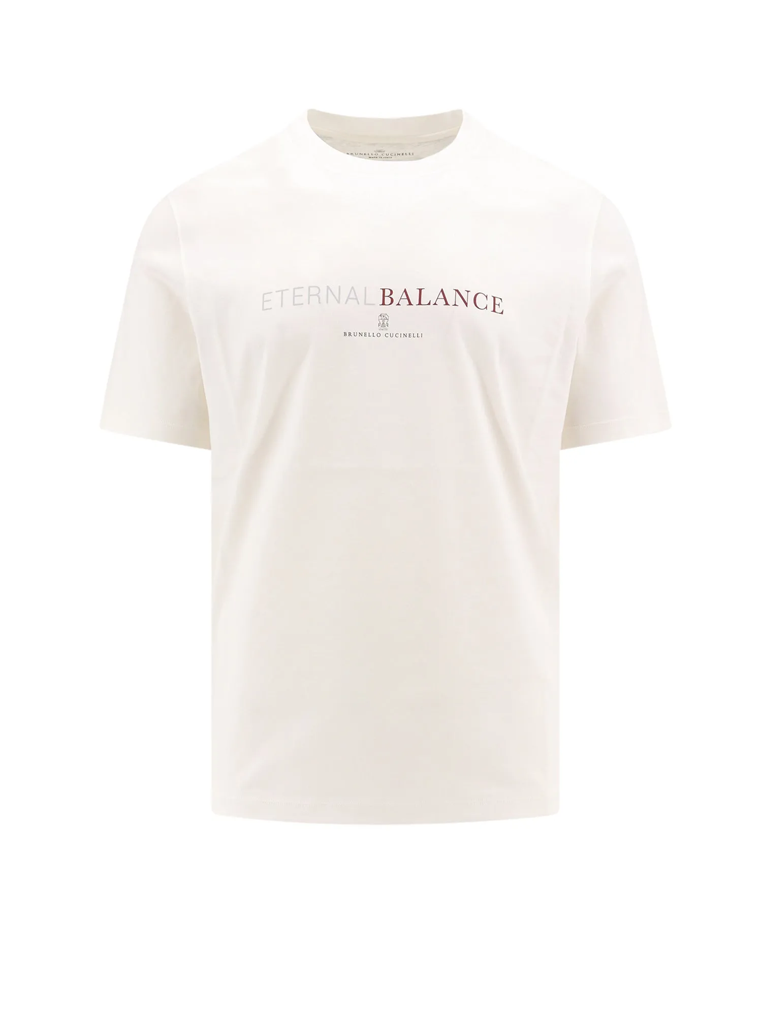 Cotton T-Shirt With Eternal Balance Print