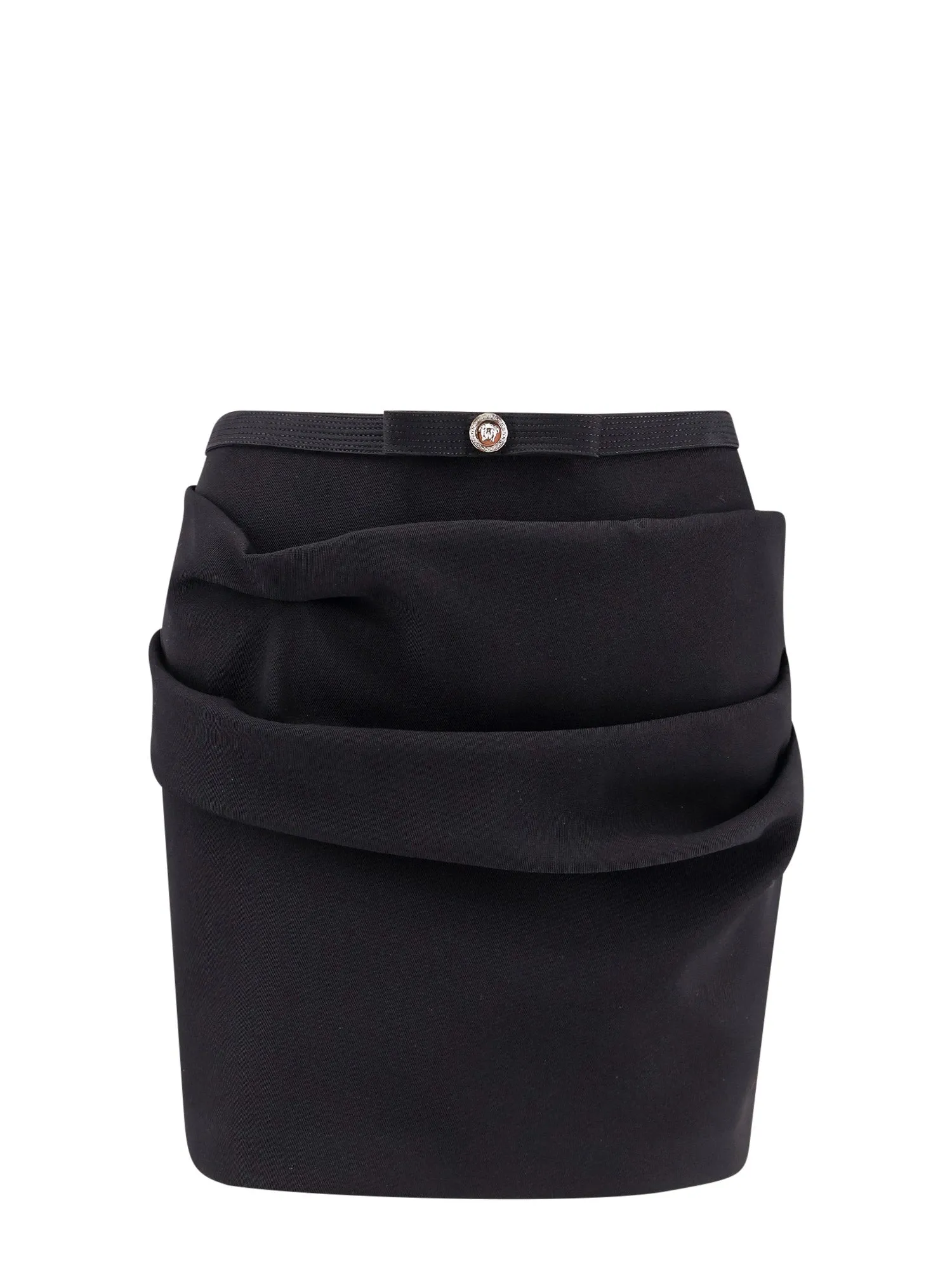 Responsible Wool Mini Skirt With Medusa Detail