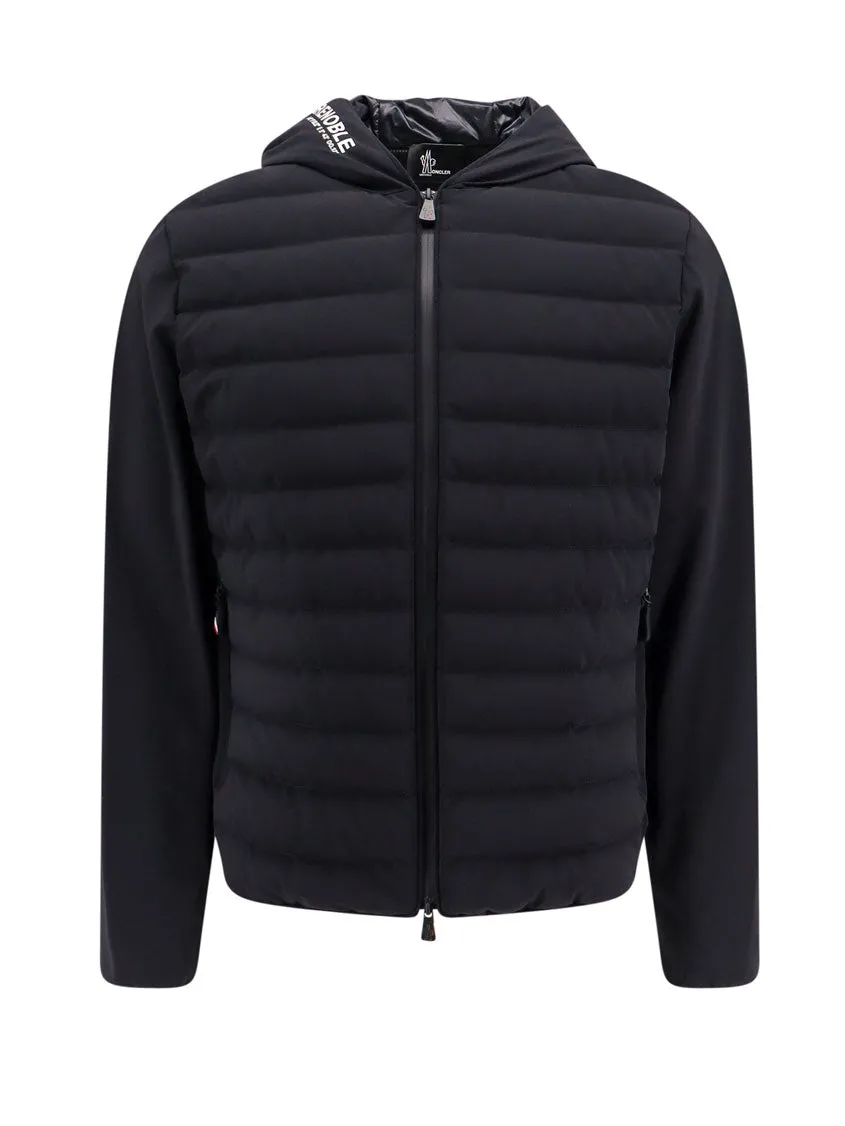 Nylon Jacket With Quilted And Padded Frontal Panel