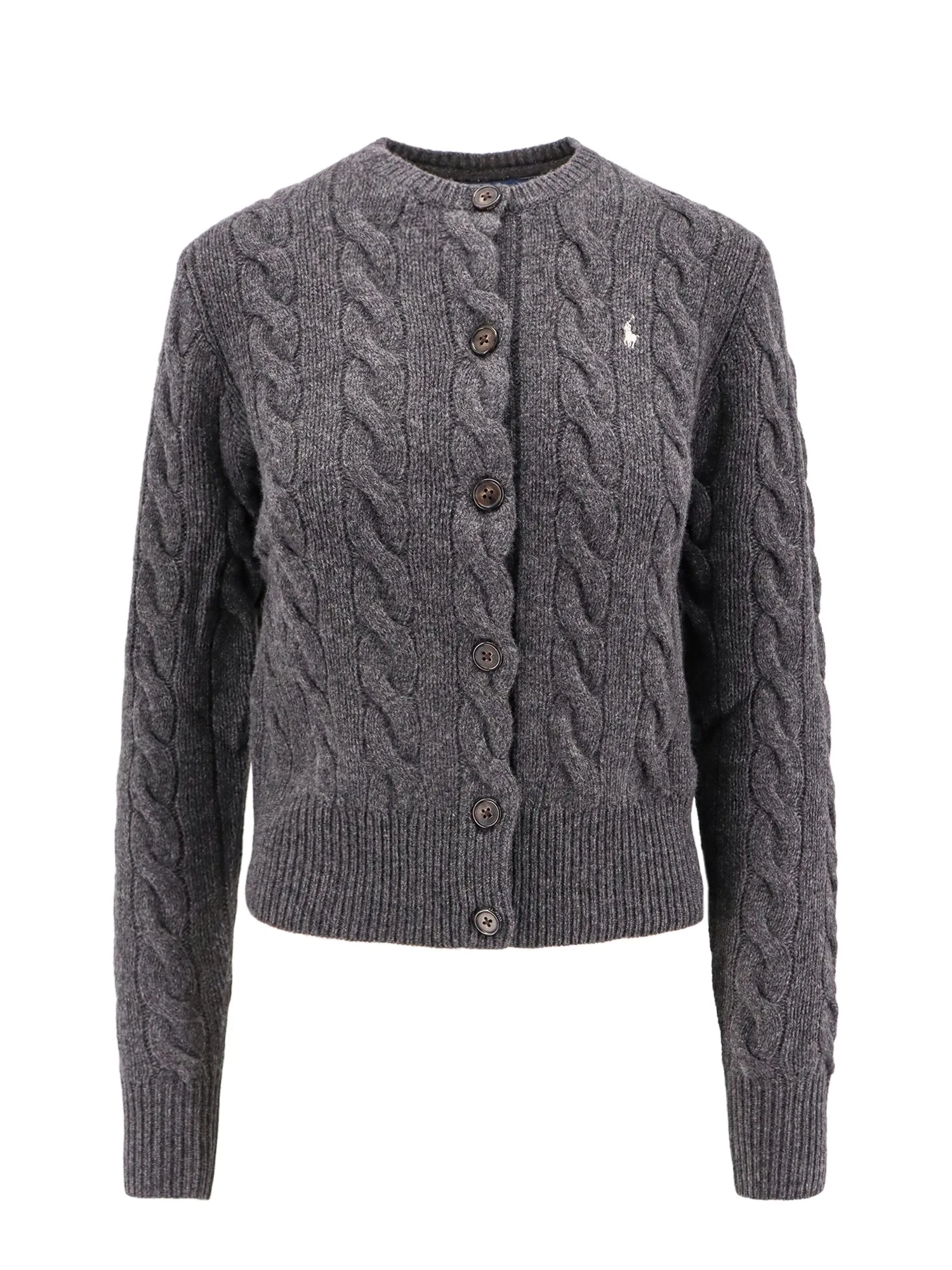 Responsible Wool And Cashmere Cardigan With Embroidered Logo