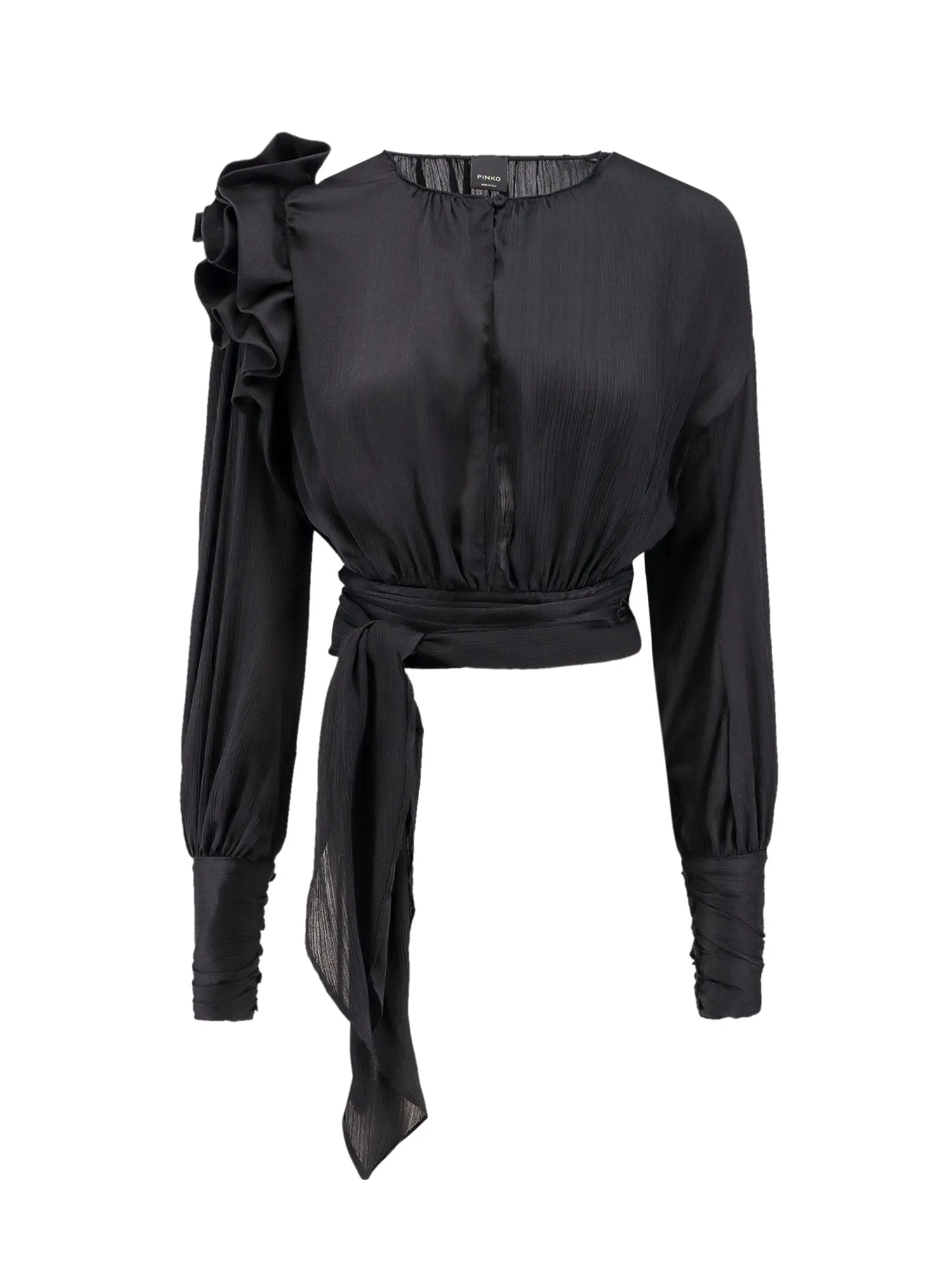 Satin Top With Frontal Sash