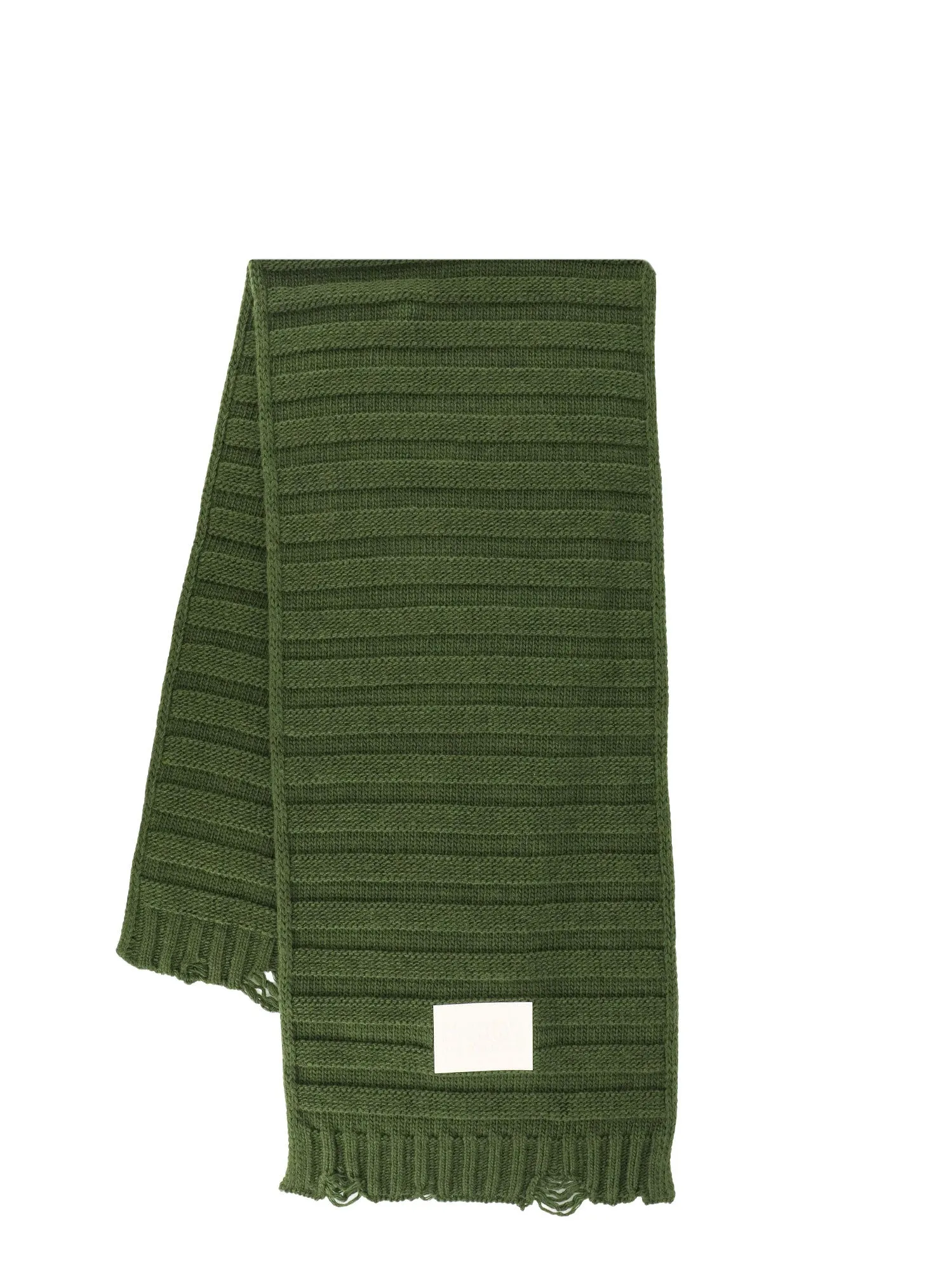 Ribbed Wool Blend Scarf