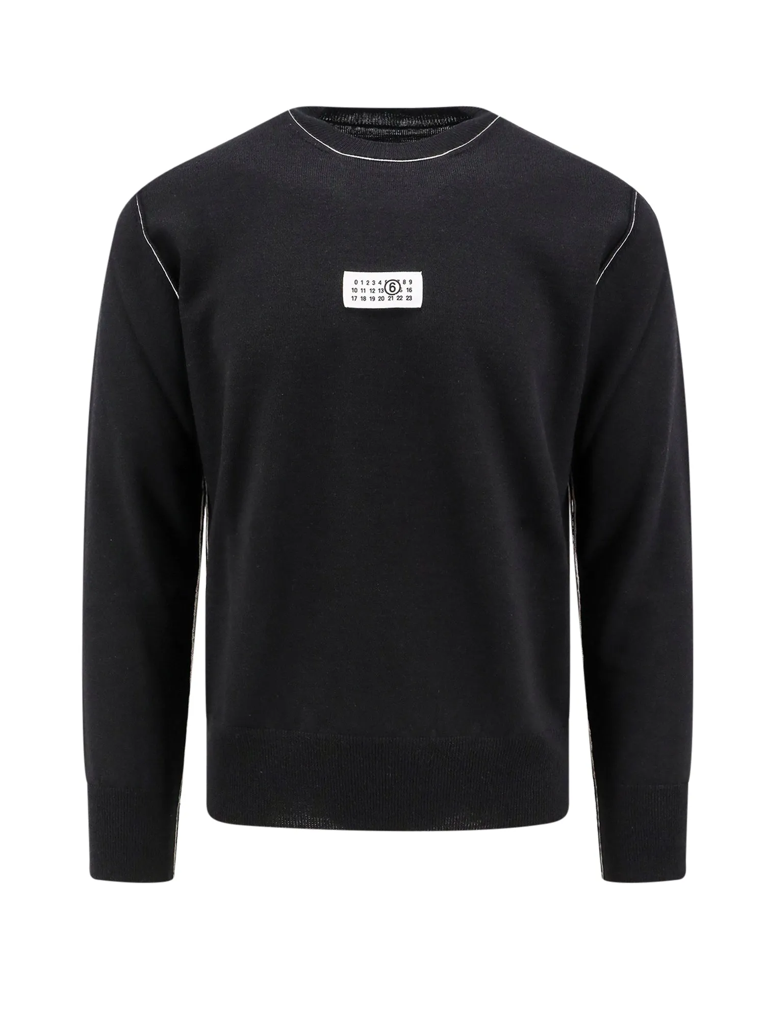 Wool Blend Sweater With Numeric Signature Label
