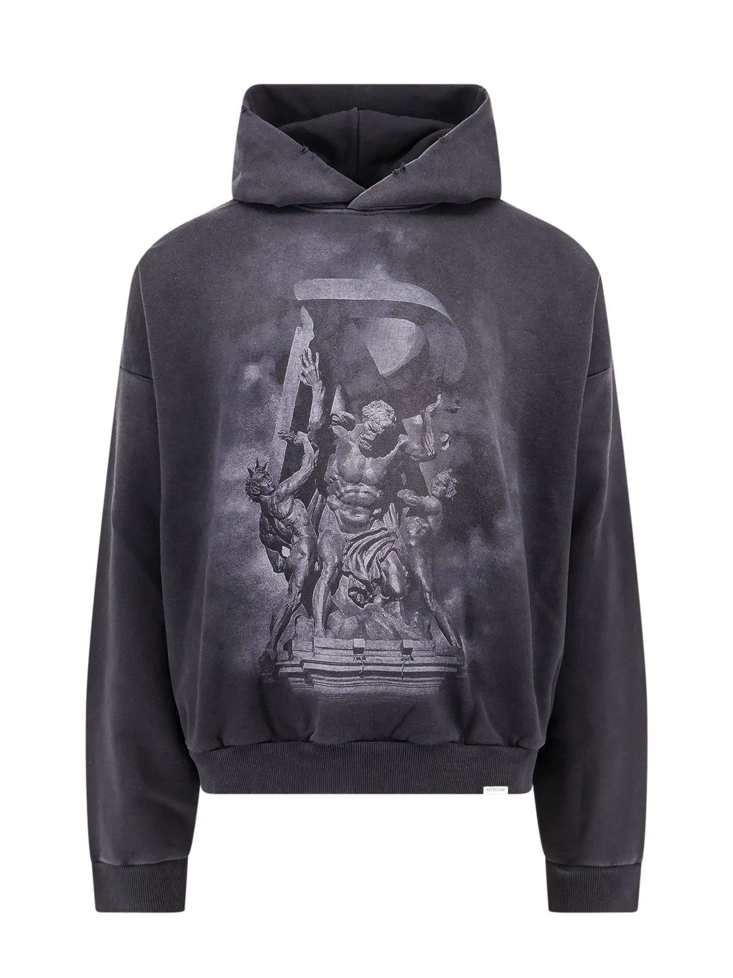 Cotton Sweatshirt With Frontal Graphic Print