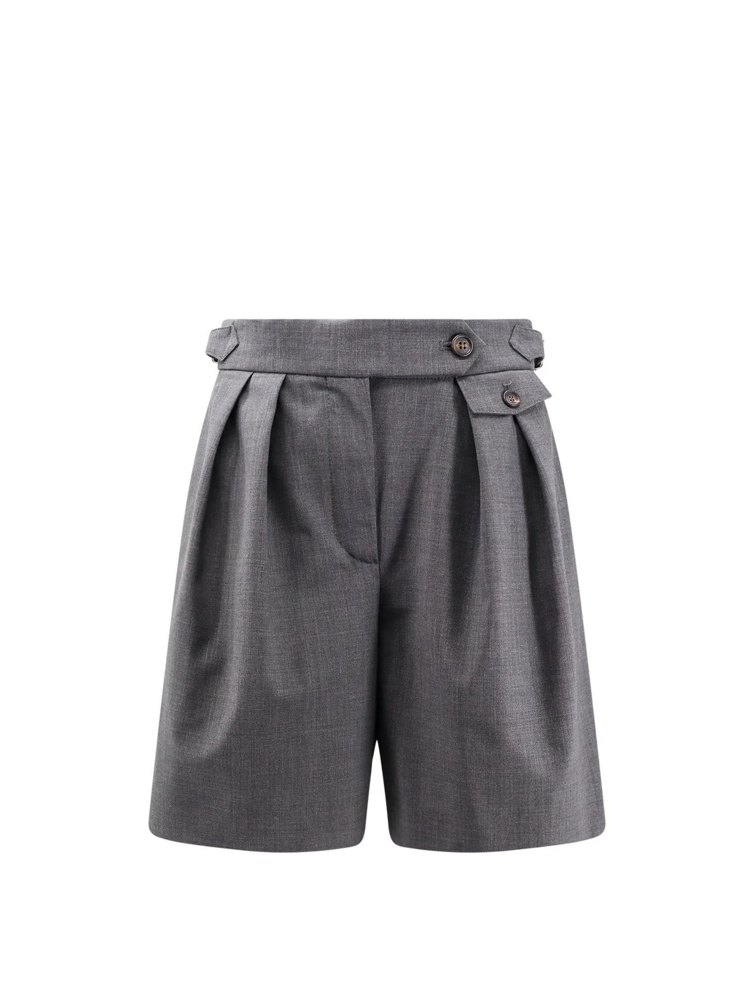 Virgin Wool Bermuda Shorts With Pinces
