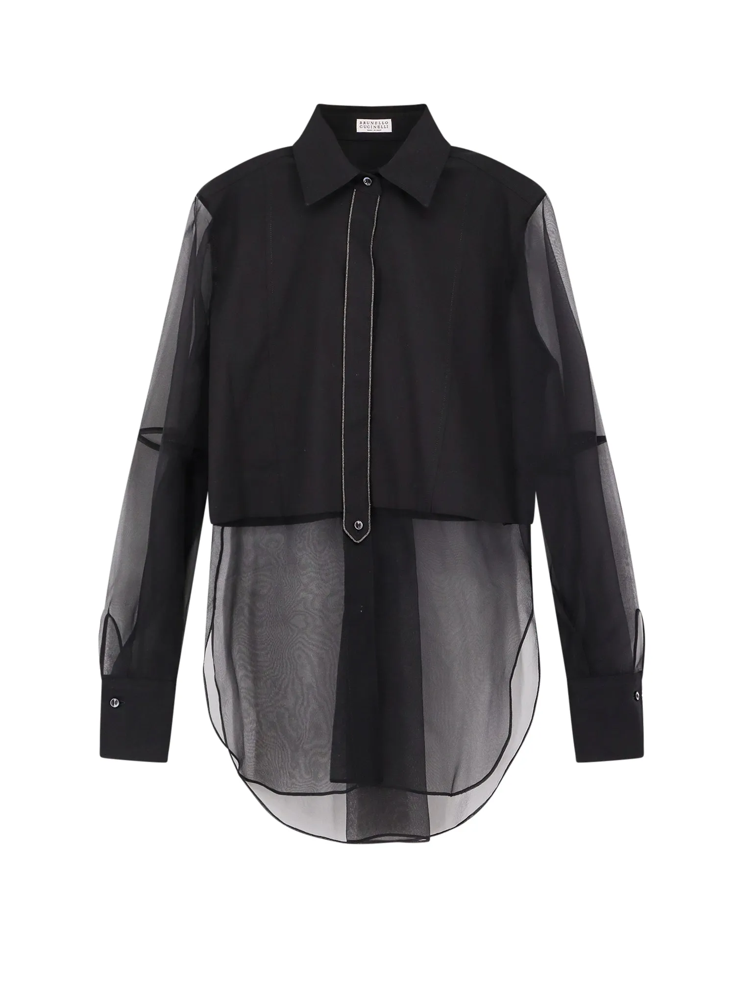 Voile Shirt With Monili Profile