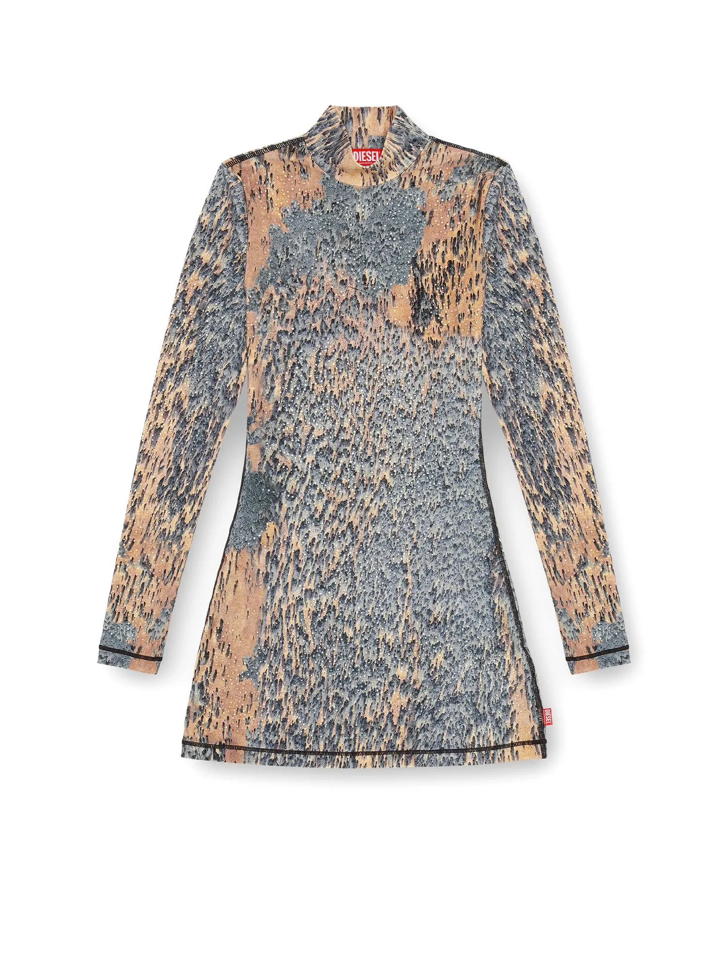 Stretch Nylon Dress With Crystals