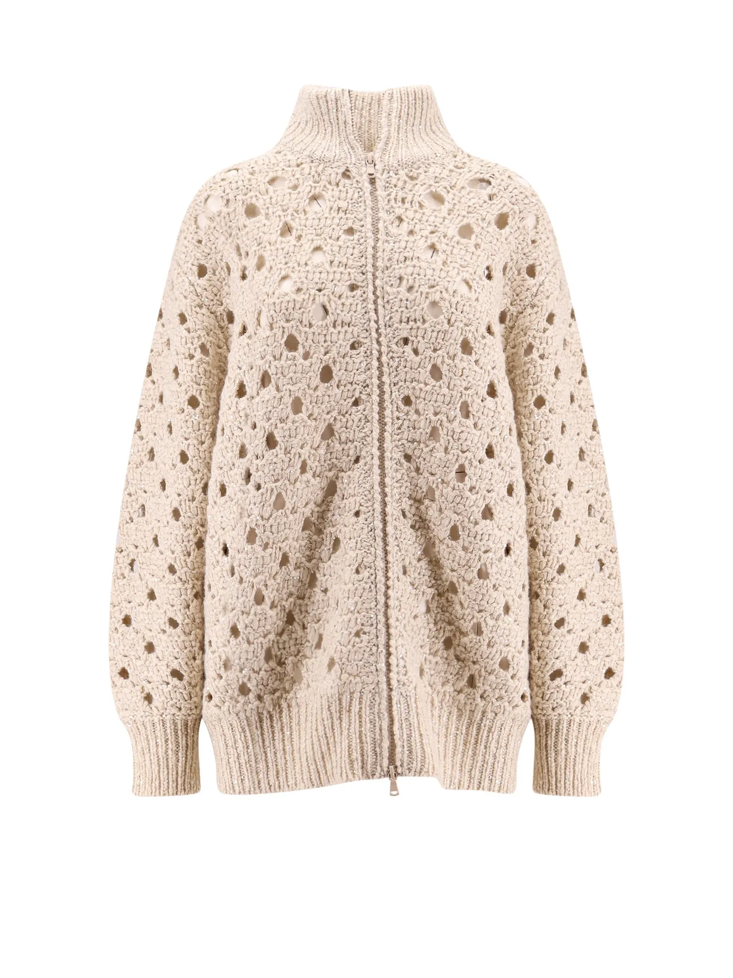 Cashmere Cardigan With All-Over Sequins