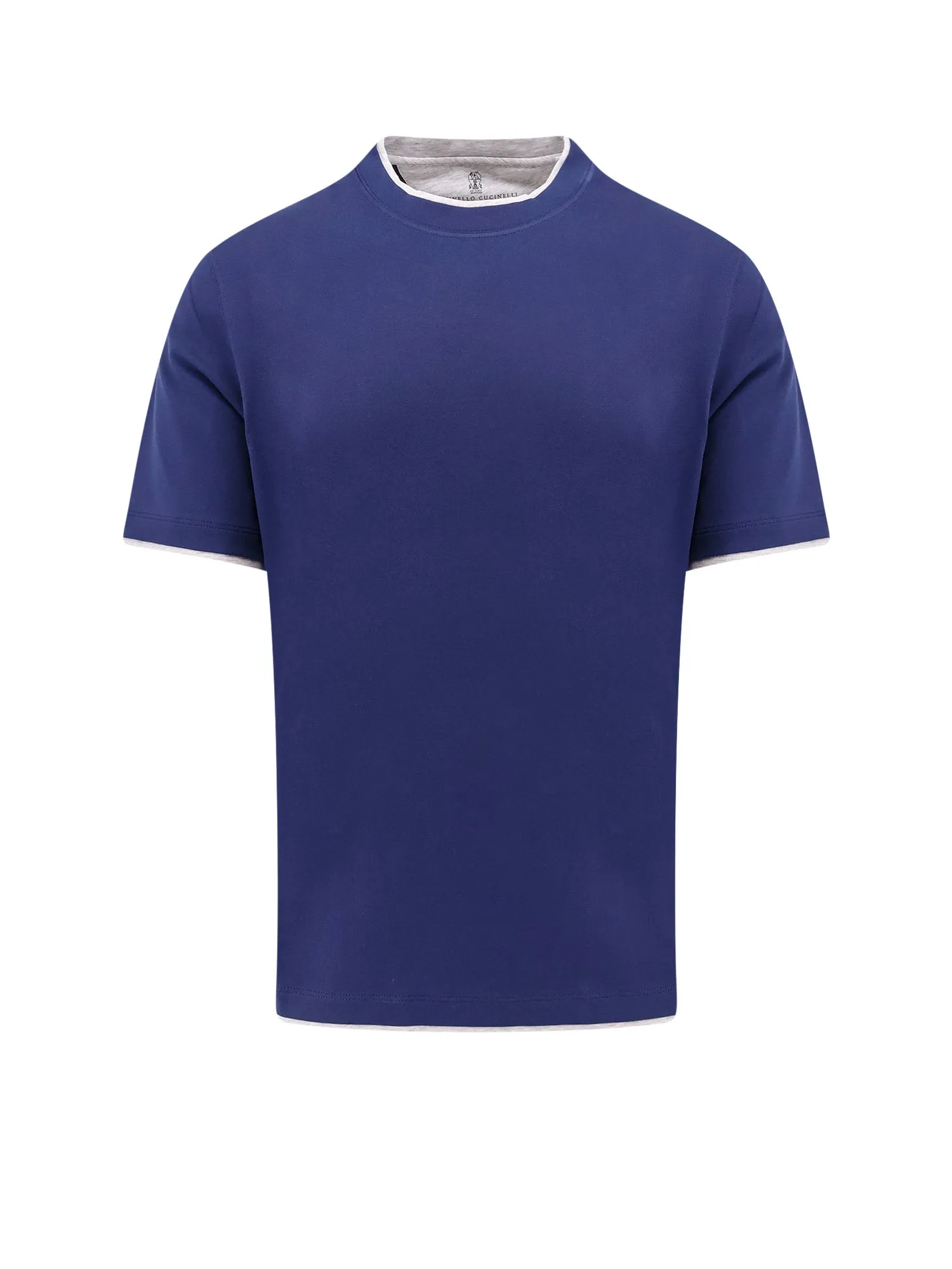 Cotton T-Shirt With Contrasting Profiles