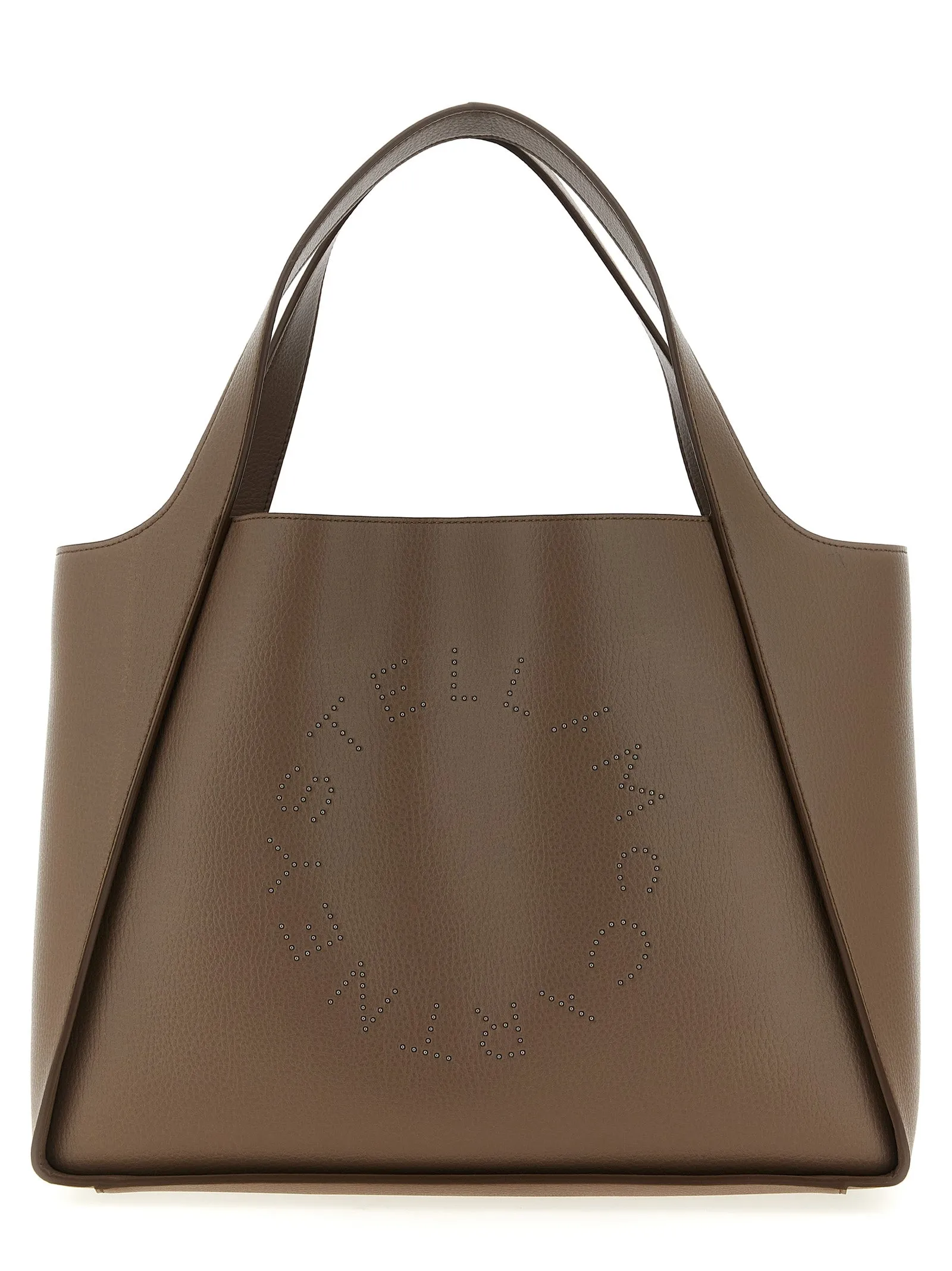 Logo Shopping Bag Tote Marrone