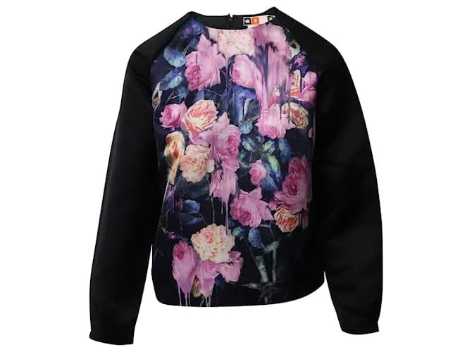 Maglia a fiori MSGM in poliestere nero