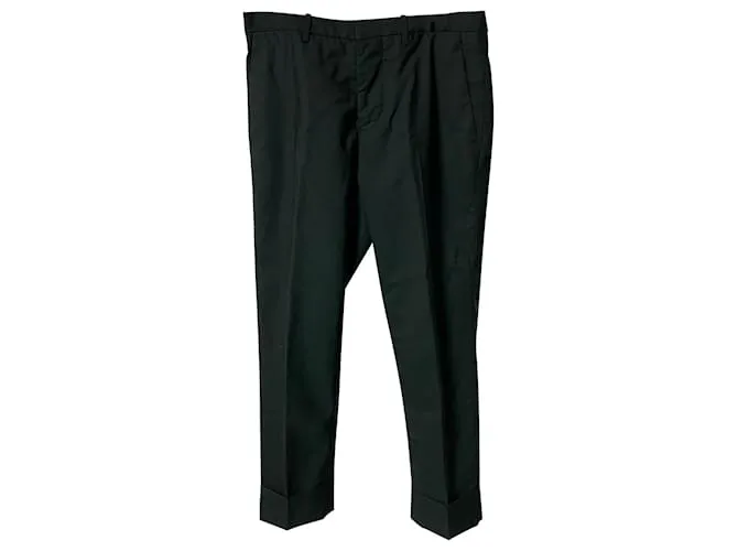 Pantaloni Marni Slim Fit in Lana Verde