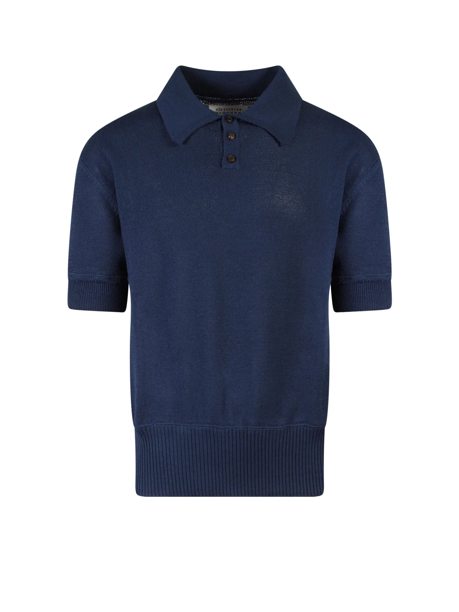Wool Blend Polo Shirt With Iconic Back Stitching