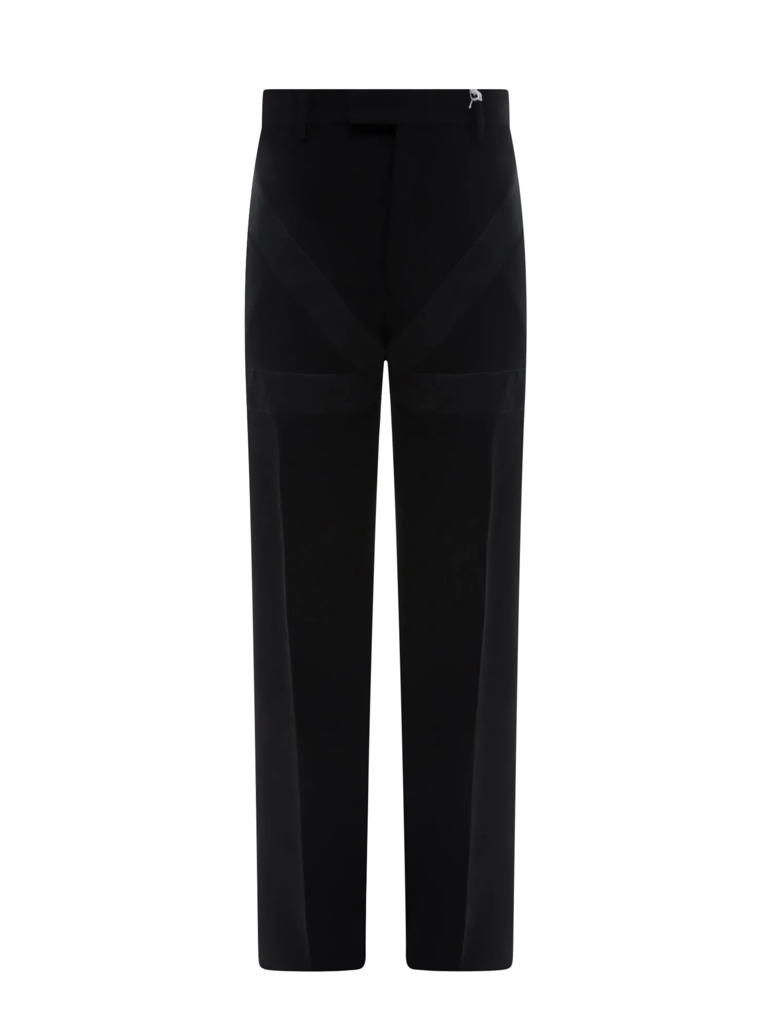 Virgin Wool Trouser With Satin Inserts