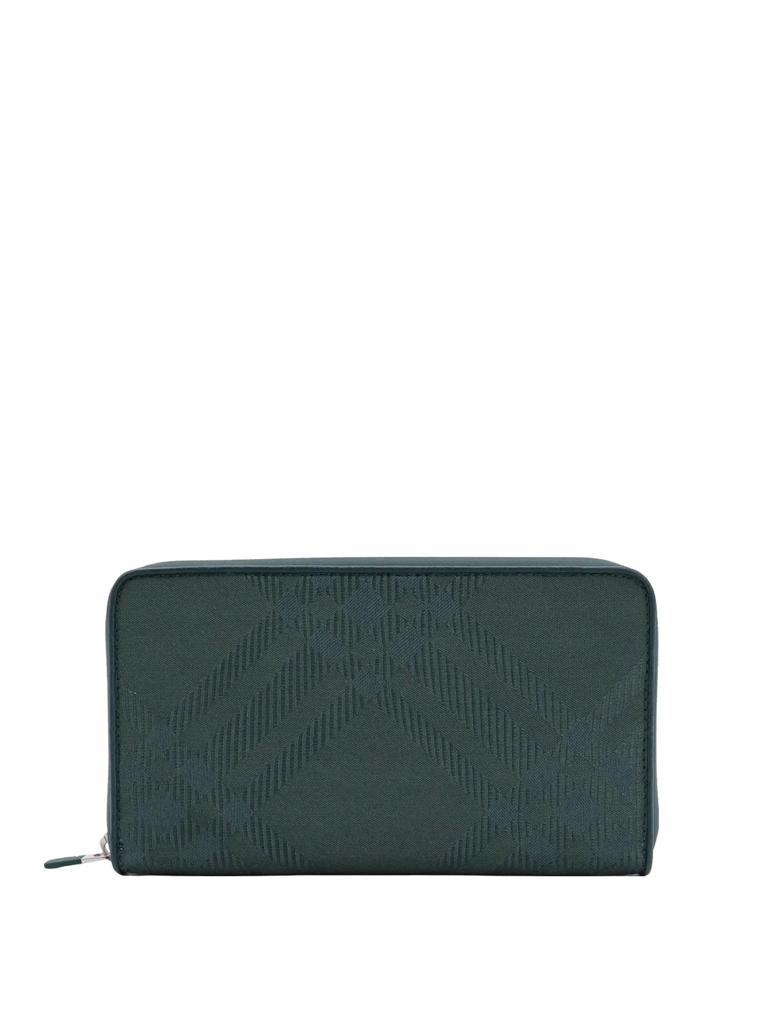 Coated Canvas Wallet With Check Motif