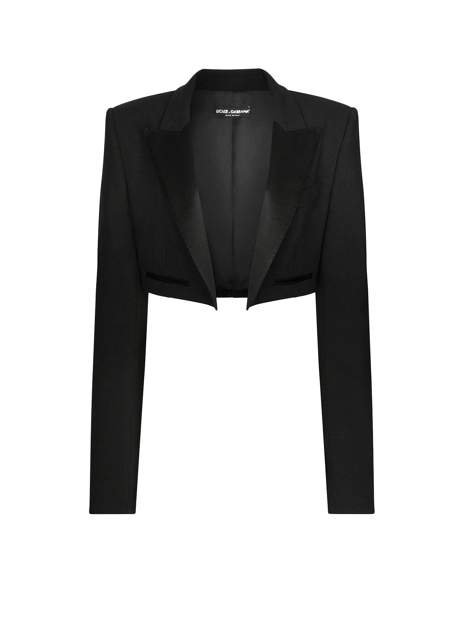 Virgin Wool Blazer With Satin Profiles