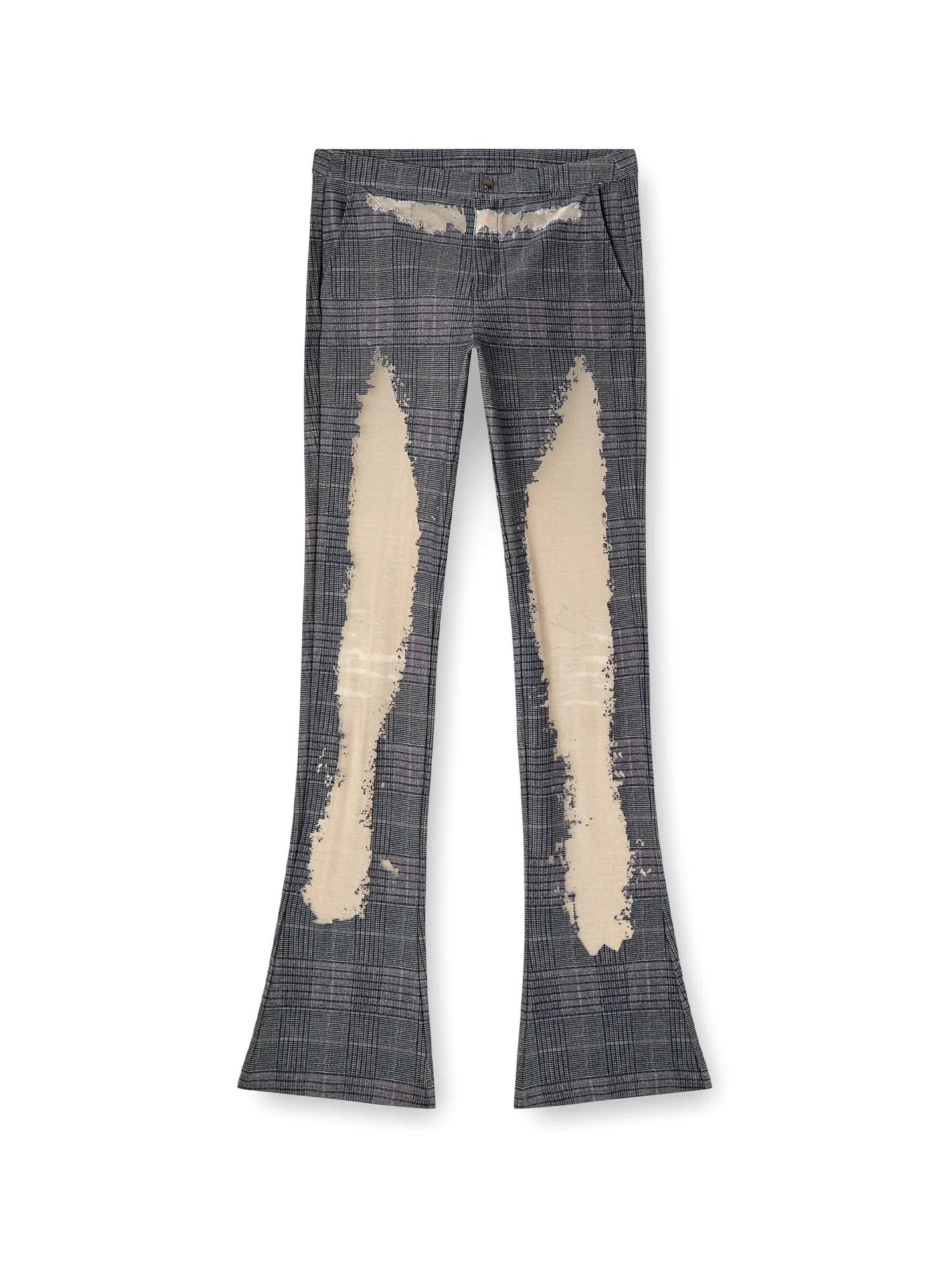 Mineral Cotton Blend Trouser With Transparent Inserts