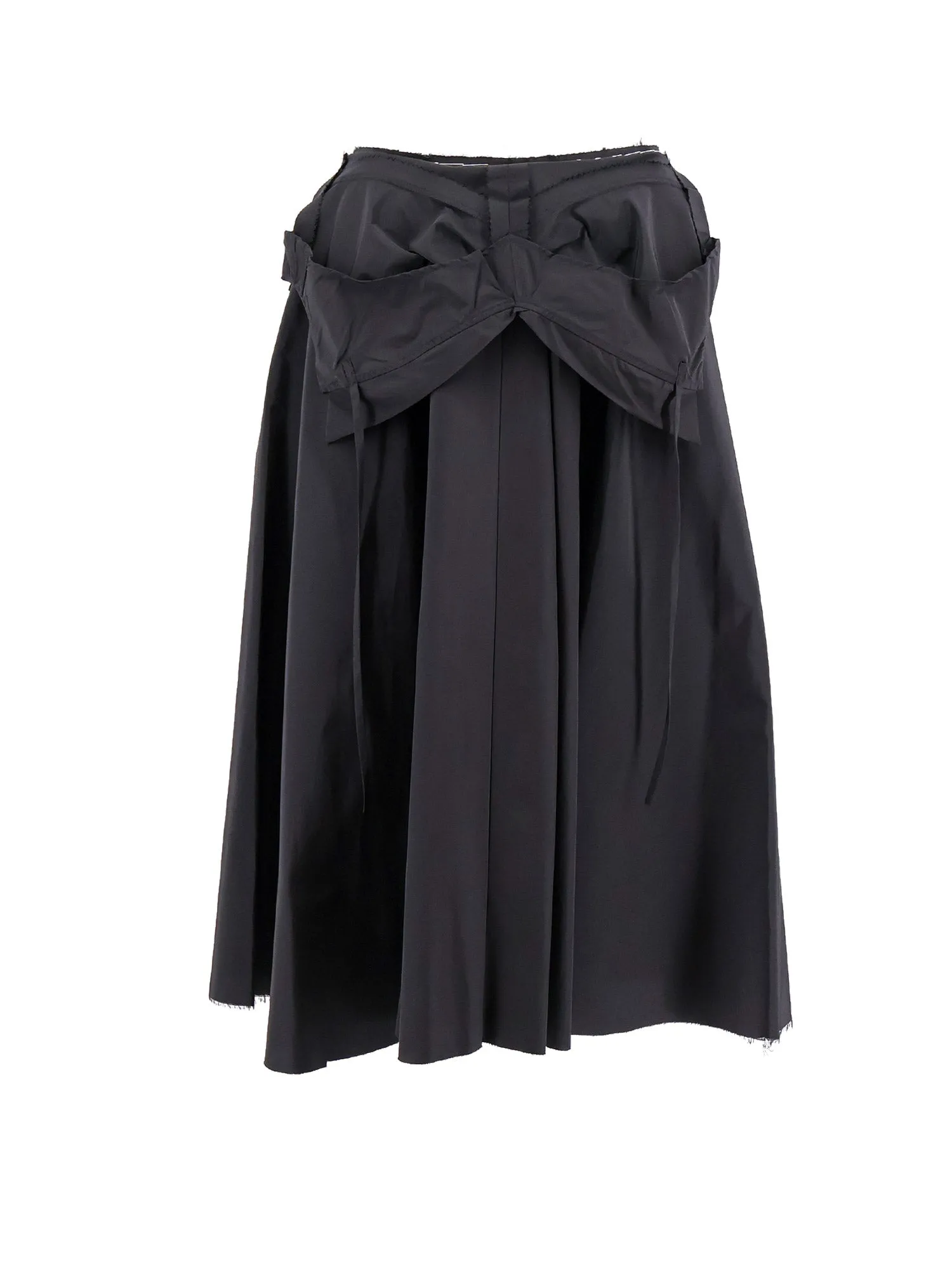 Taffetà Skirt With Frontal Folded Insert