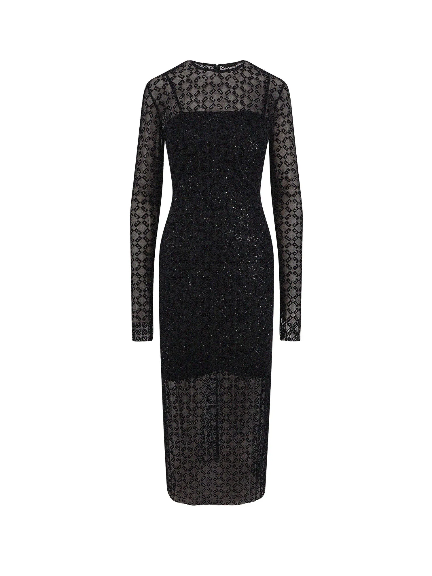 Monogram 72 Flocked Velvet Tulle Dress