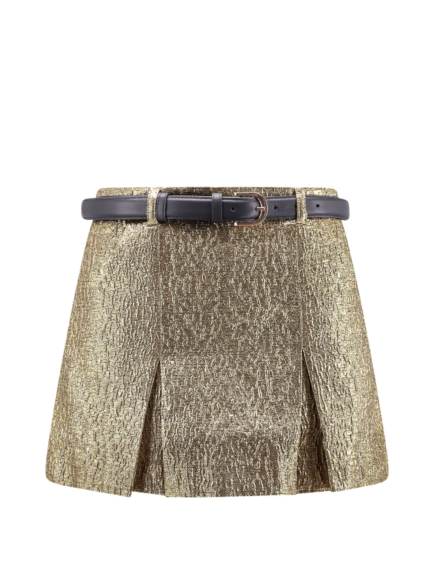 Metallic Gold Fabric Shorts/Skirt