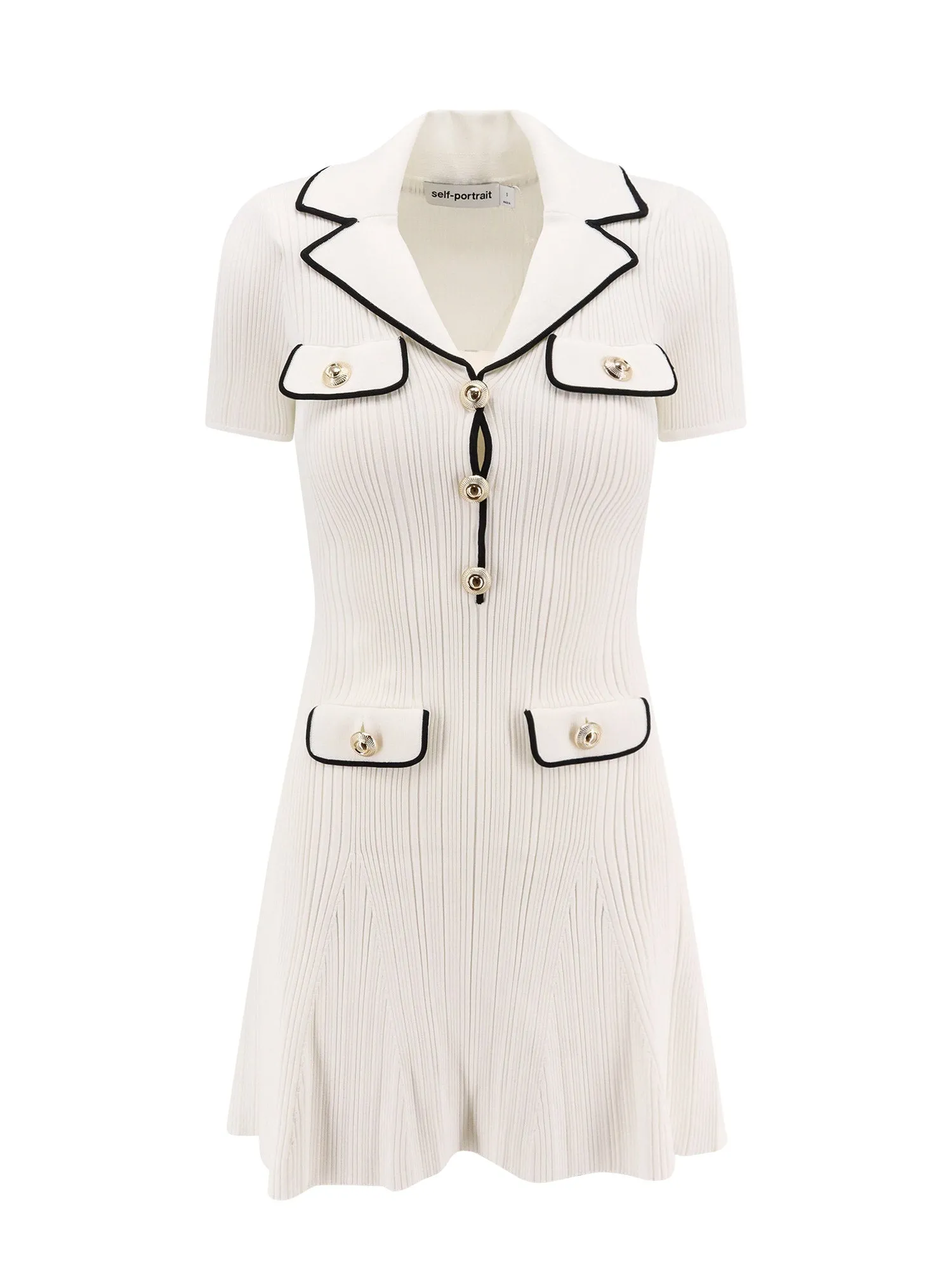 Ribbed Viscose Mini Dress