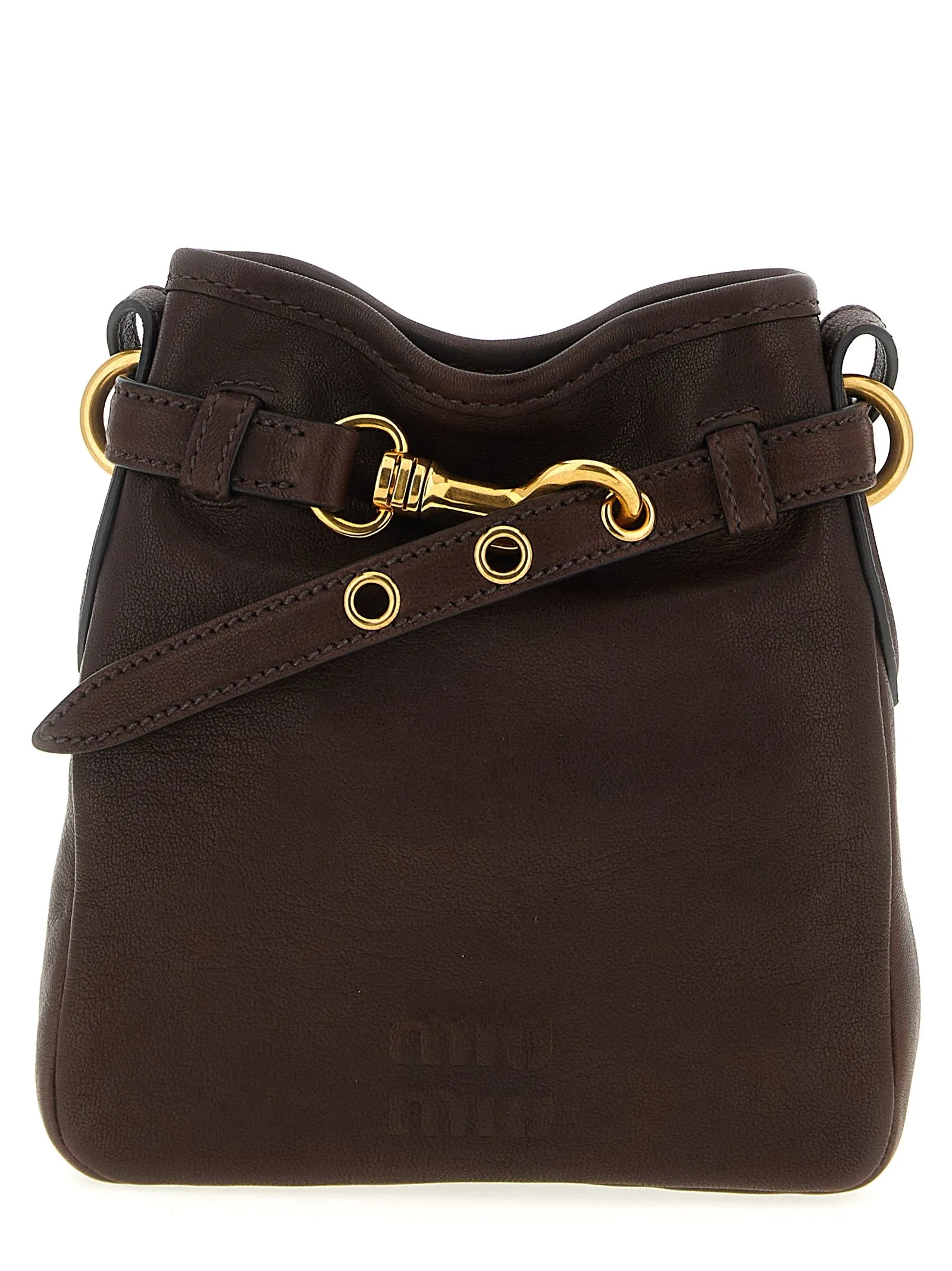 Nappa Leather Shoulder Strap Borse A Tracolla Marrone