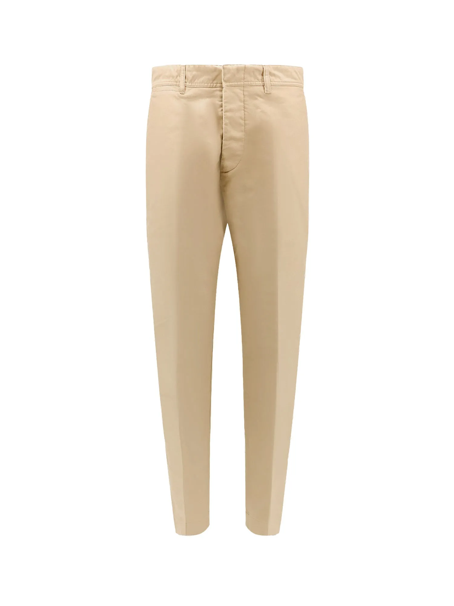 Cotton Trosuer With Leather Logo Patch