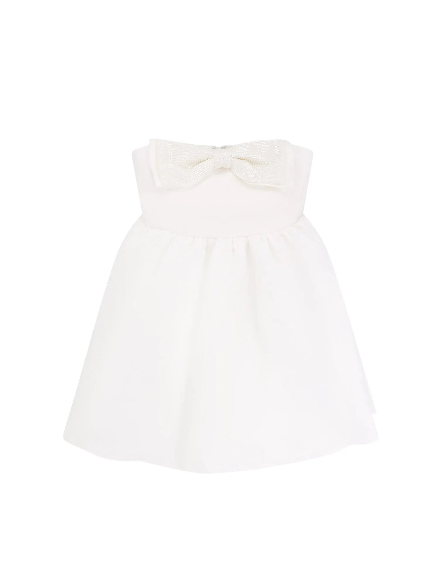 Taffeta DéColleté Dress With Bow