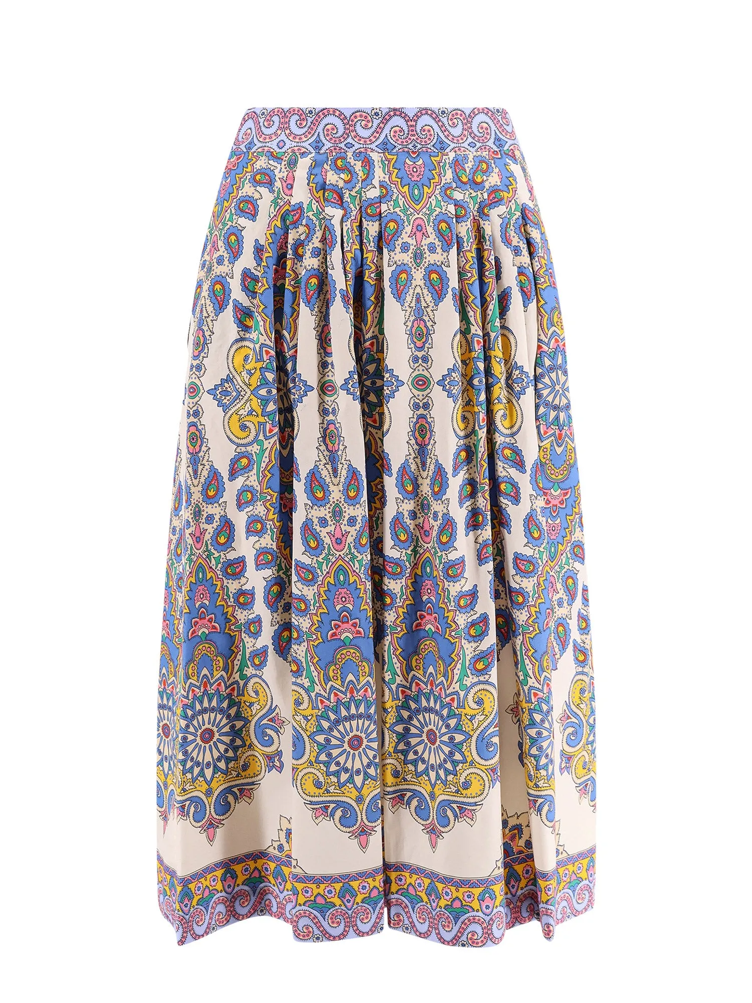 Cotton Skirt With Multicolor Print