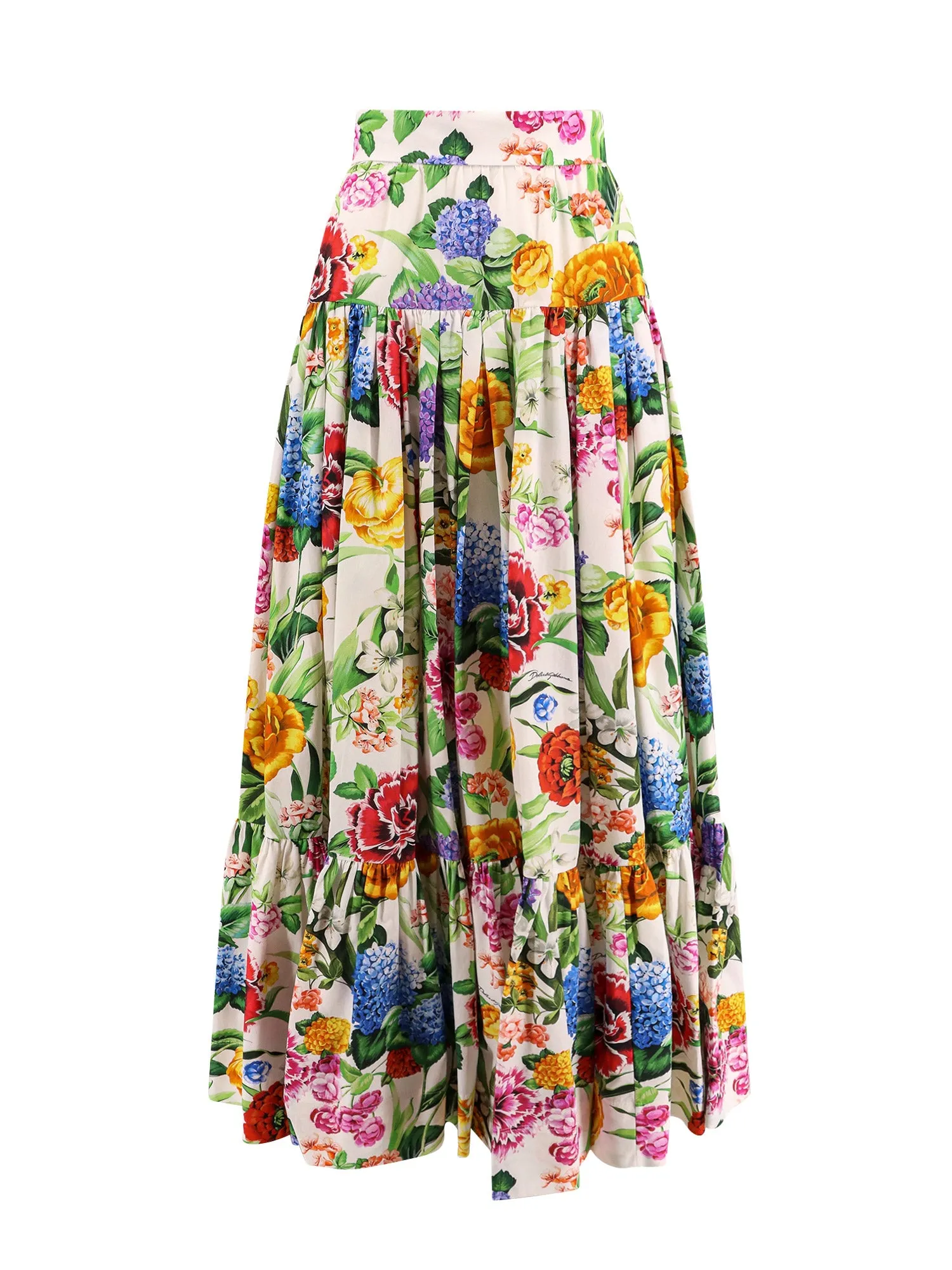 Cotton Skirt With Floral Print