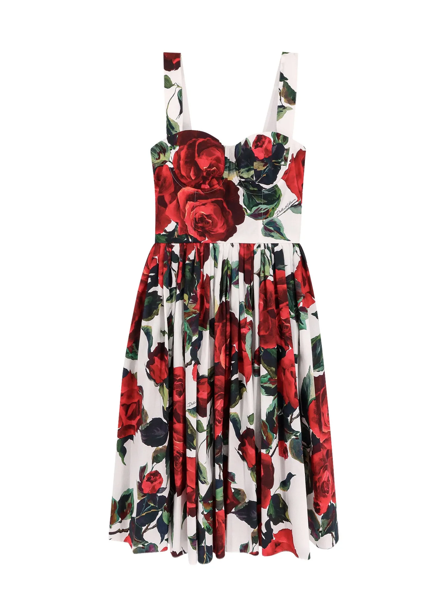 Cotton Corset Midi Dress