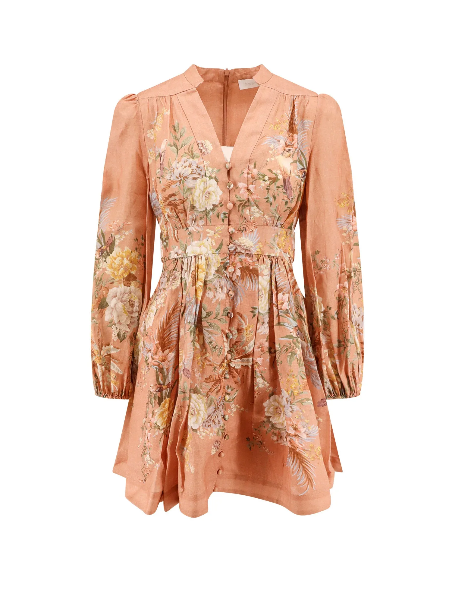 Linen Dress With Floral Print