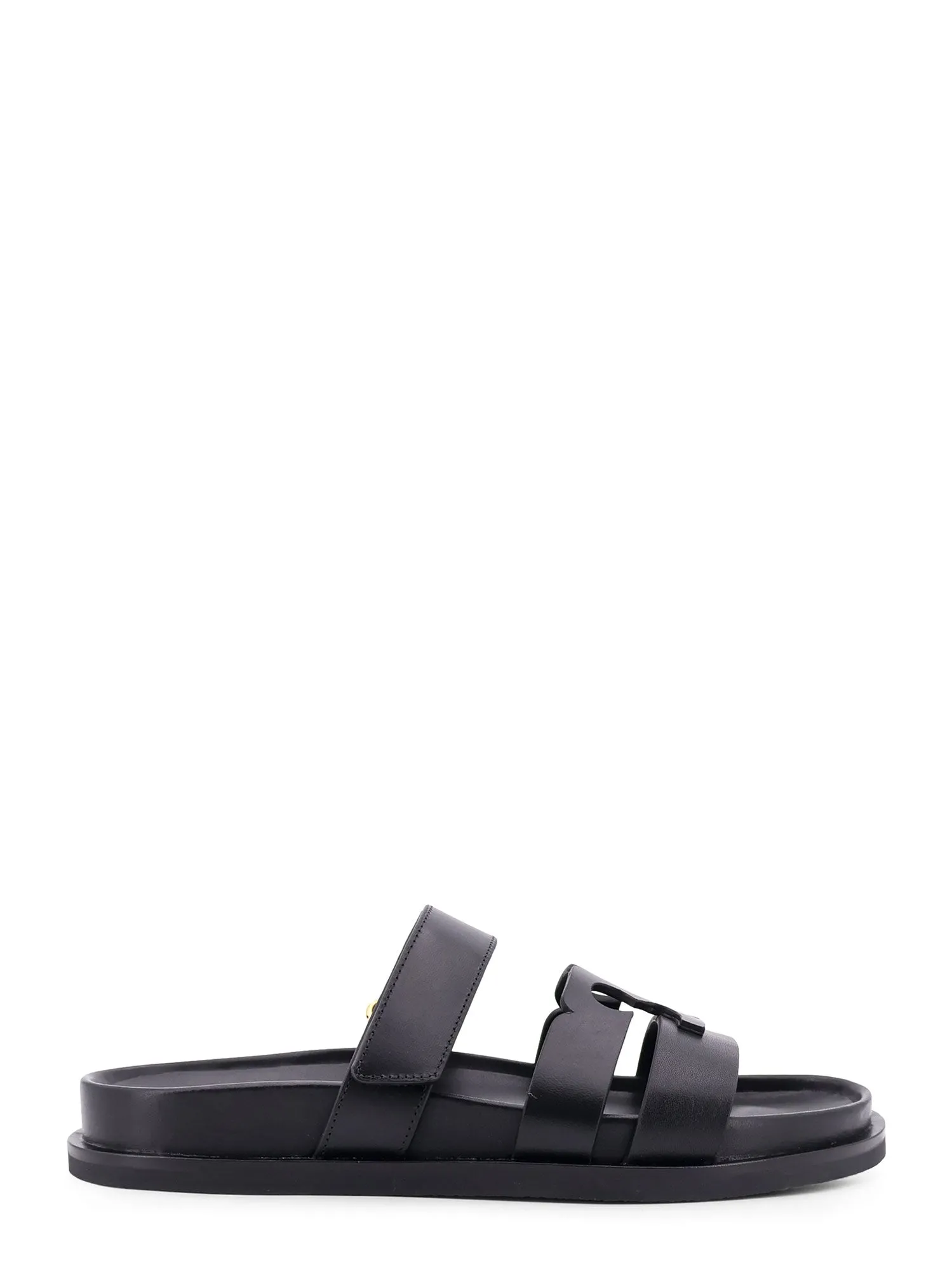 Ines Leather Sandals With Monogram Detail