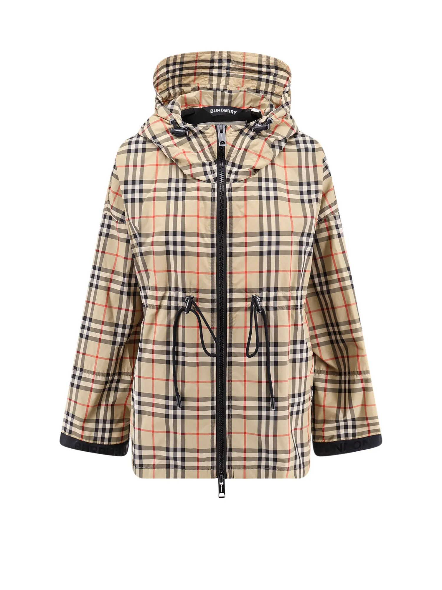 Check Jacket With Hood