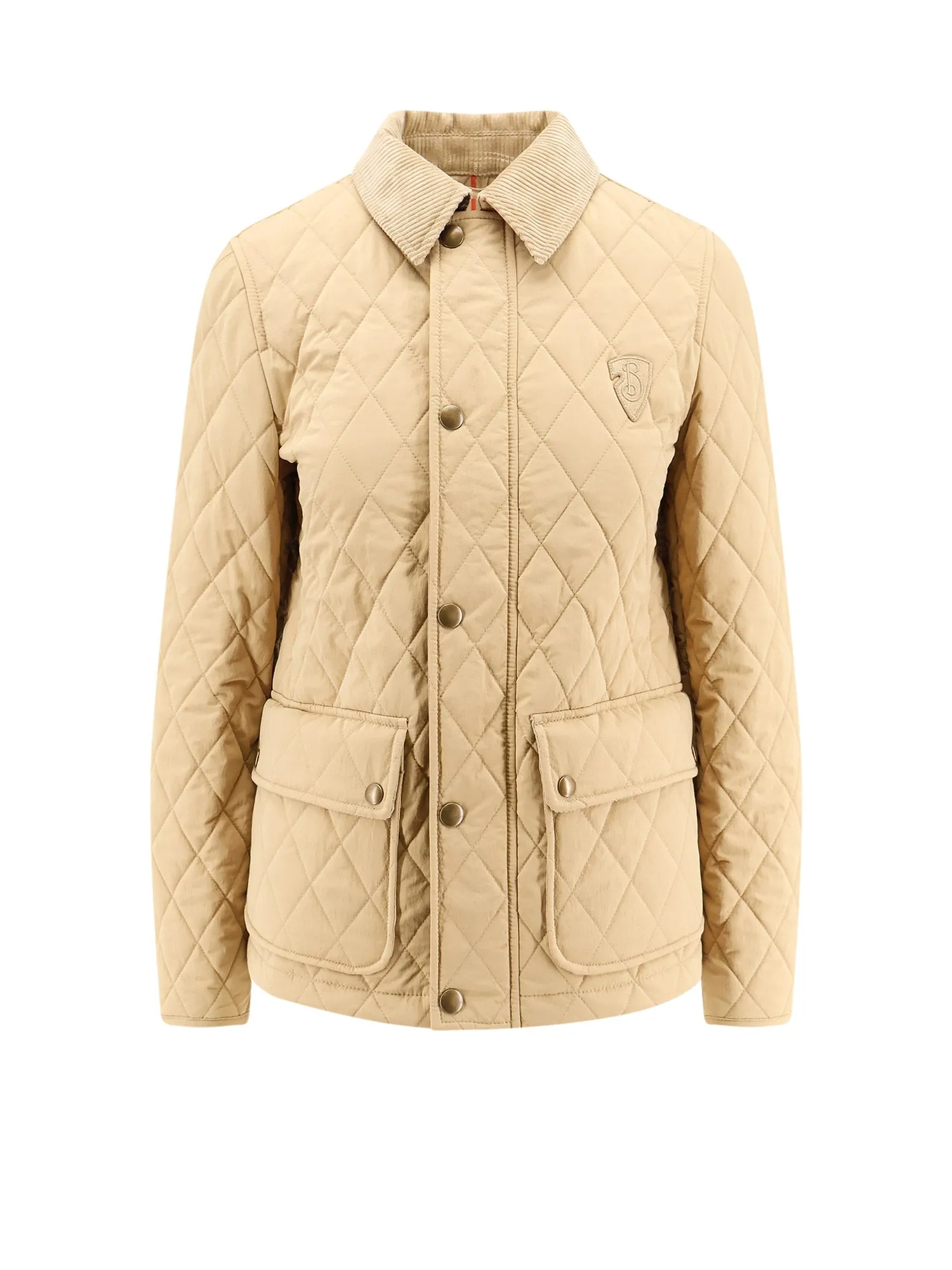 Quilted Jacket With Monogram Patch