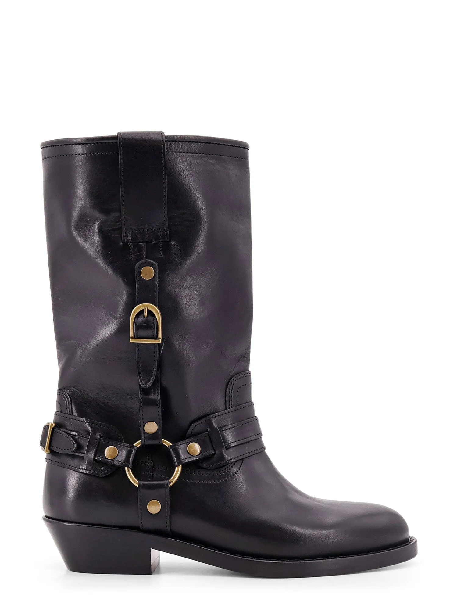 Heiko Leather Boots With Straps
