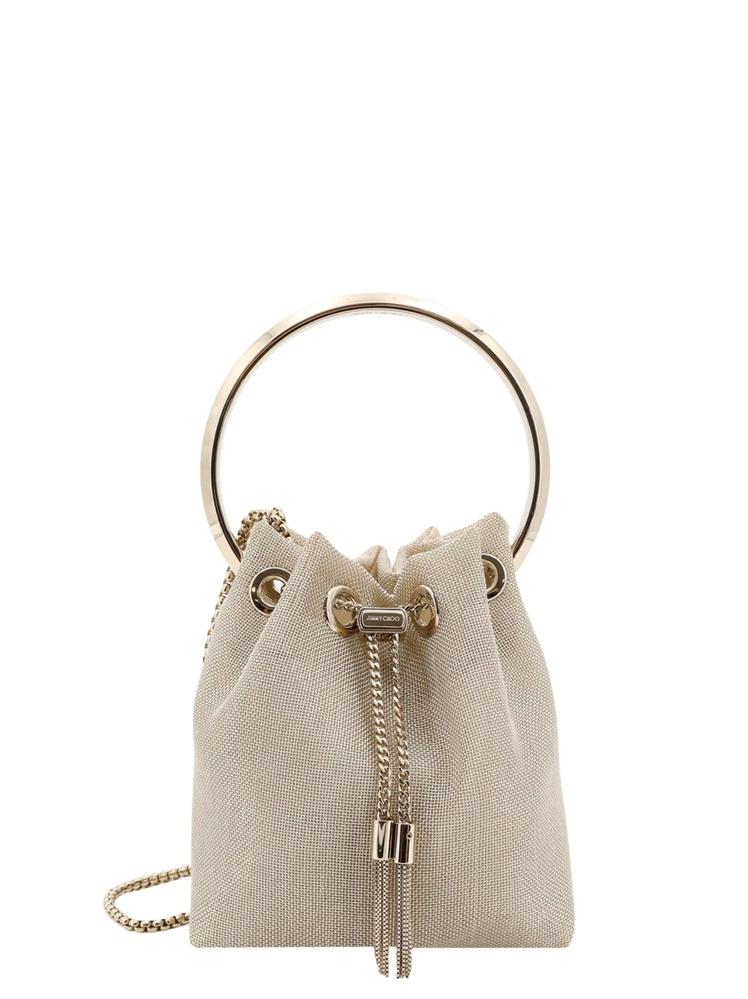 Mesh Bucket Bag With Metal Handle