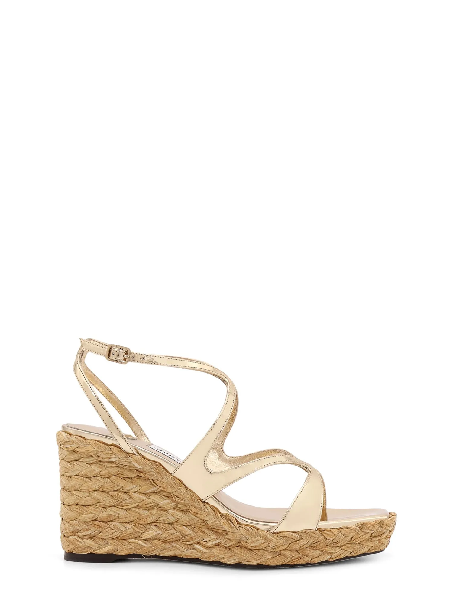 Ayla Rafia Wedge Leather Sandals