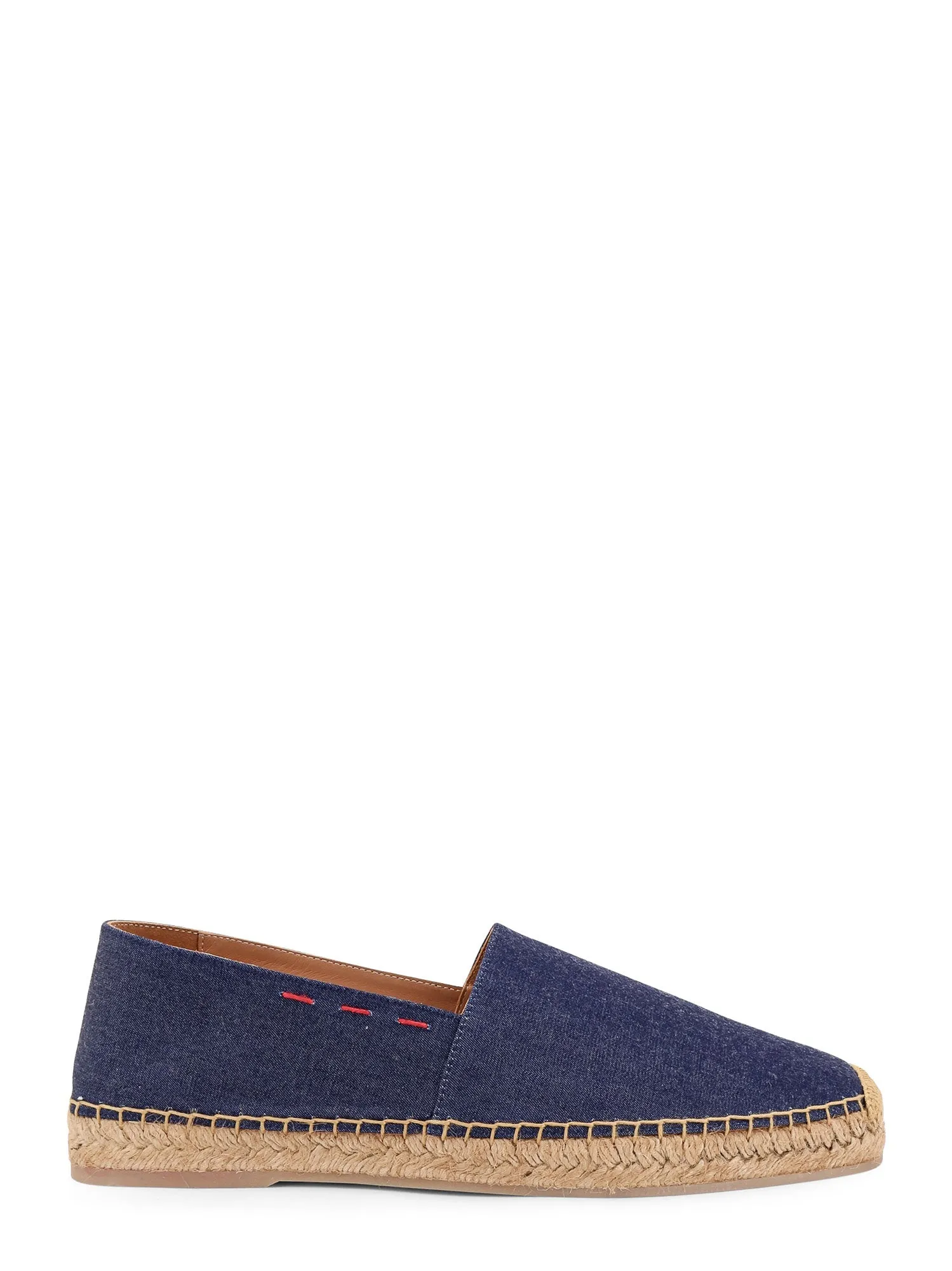 Denim Espadrillas With Lateral Stitching