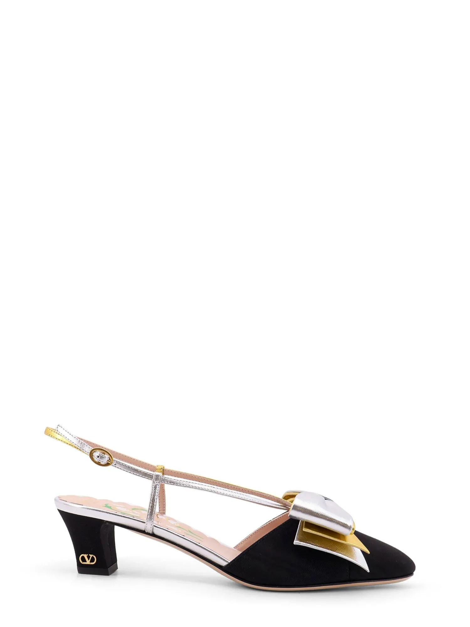 Bowow Moiré Fabric Slingback