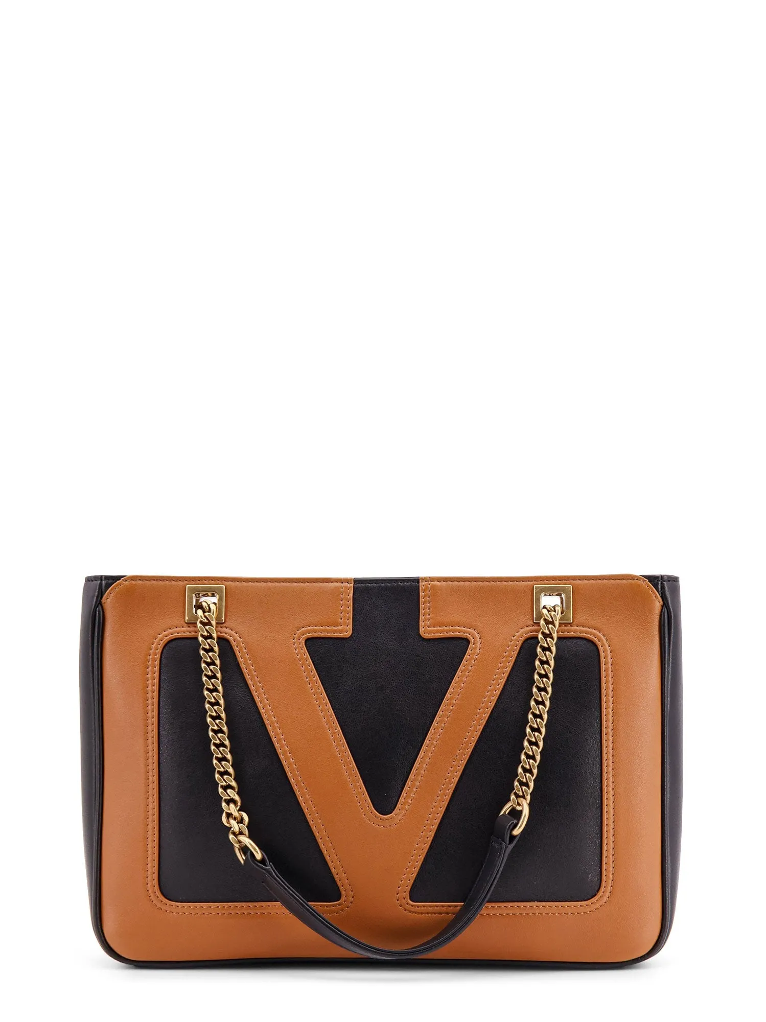 Valentino Garavani Viva Superstar Leather Shoulder Bag With Maxi Vlogo Signature On The Front